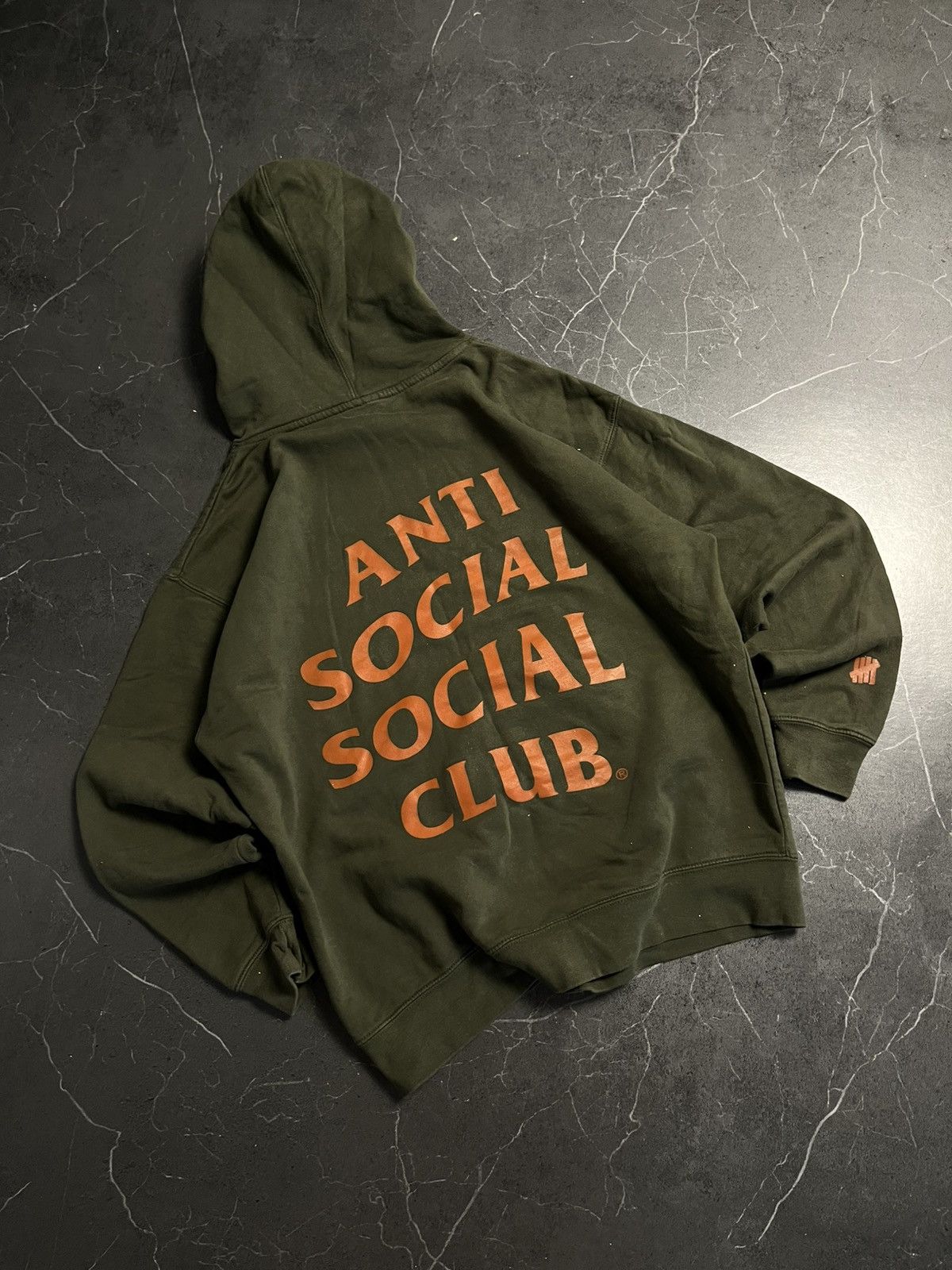Anti Social Social Club × Undefeated Anti Social Social Club x Undefeated Paranoid olive hoody Size US L / EU 52-54 / 3 - 10 Thumbnail
