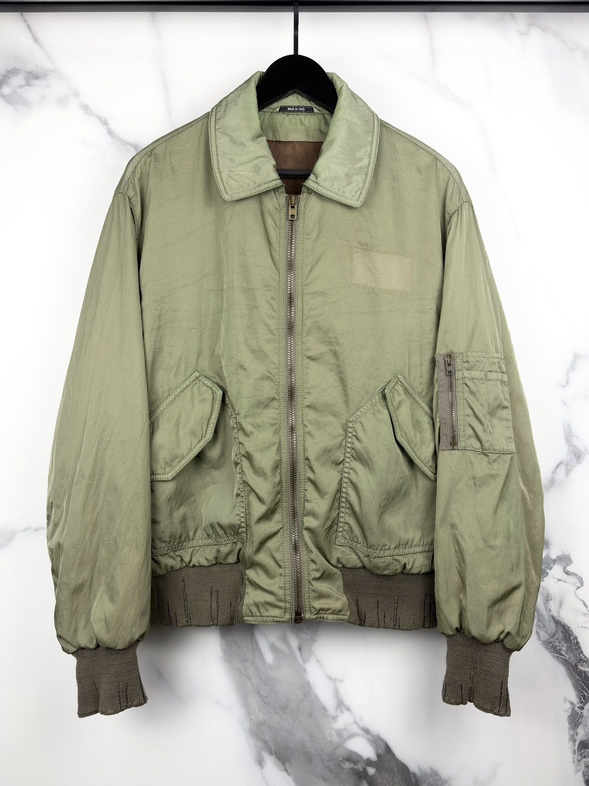 Maison Margiela SS13 Maison Margiela Washed Distressed Bomber Jacket Size US S / EU 44-46 / 1 - 1 Thumbnail