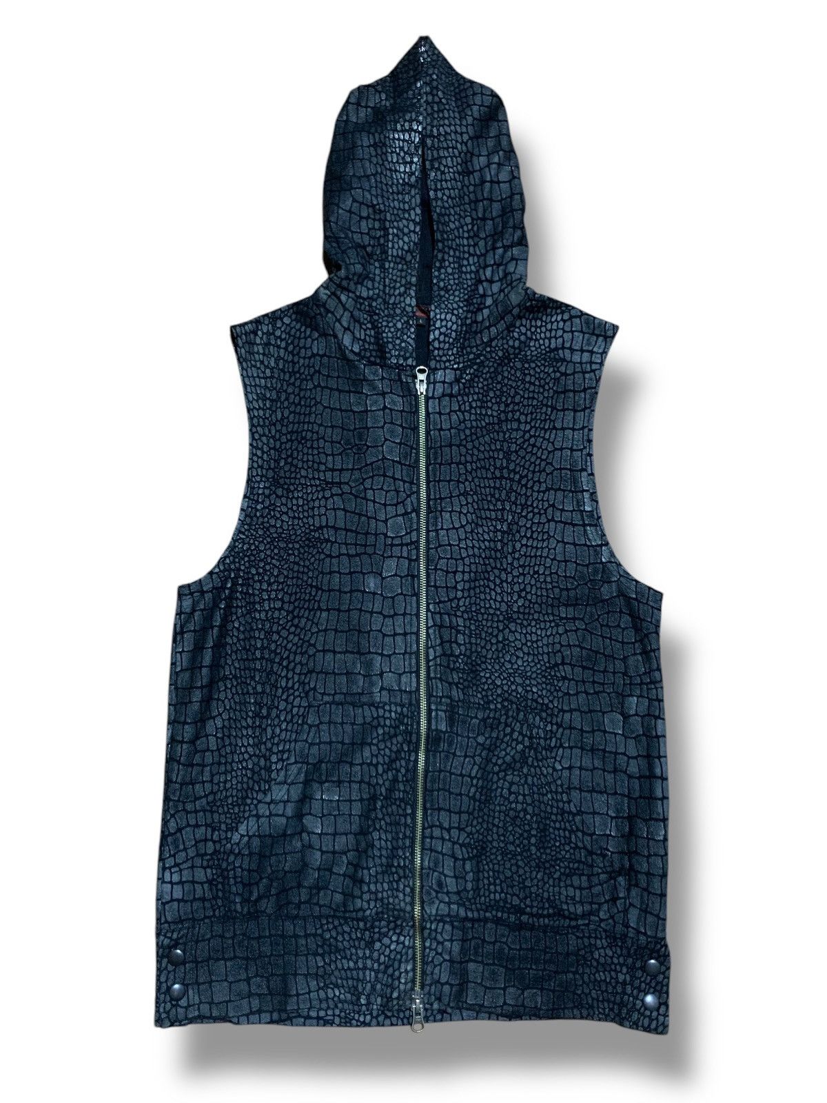 Tornado Mart 2000s Grosbec cyber python texture sleeveless hoodie lgb Size US L / EU 52-54 / 3 - 2 Thumbnail