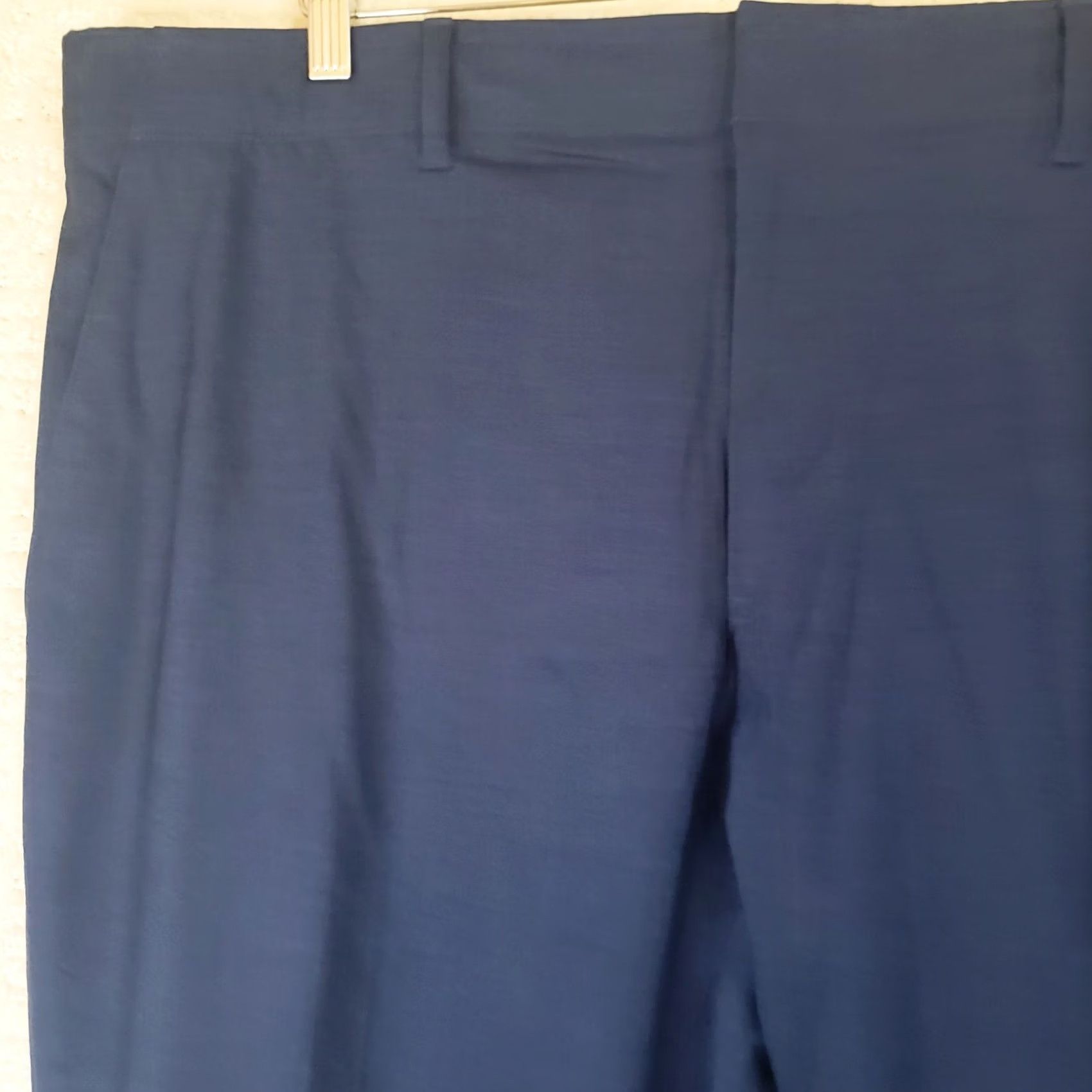 Vintage Kilburne & Finch Mens 44x32 Blue Stretch Flat Front Golf Casual Dress Pants Size US 44 / EU 60 - 3 Thumbnail