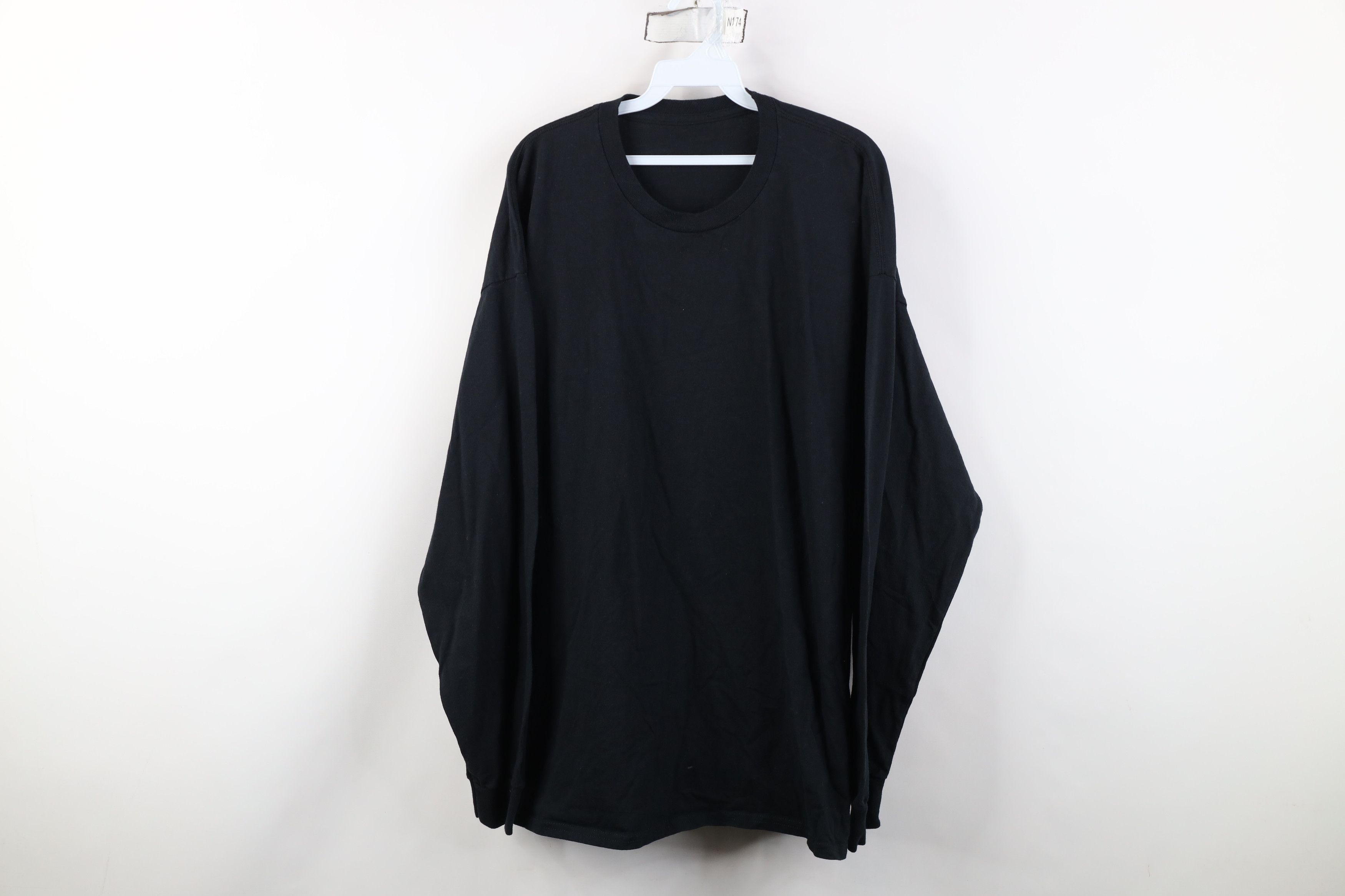 Vintage Vintage 90s Y2K Streetwear Long Sleeve T-Shirt Black Cotton Size US XXL / EU 58 / 5 - 1 Thumbnail
