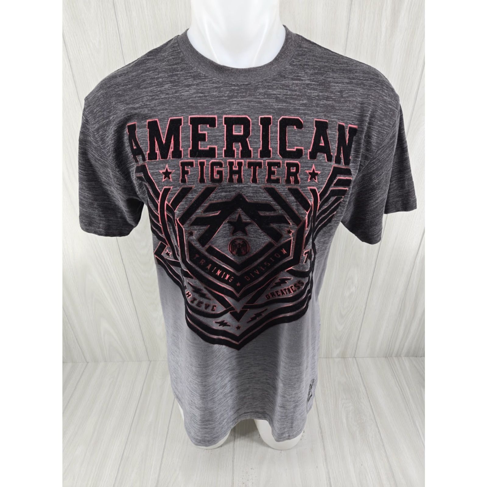 Vintage American Fighter Shirt Mens XL Velvet Graphic Front Back MMA Y2K Street Wear Shirts Size US XL / EU 56 / 4 - 2 Thumbnail