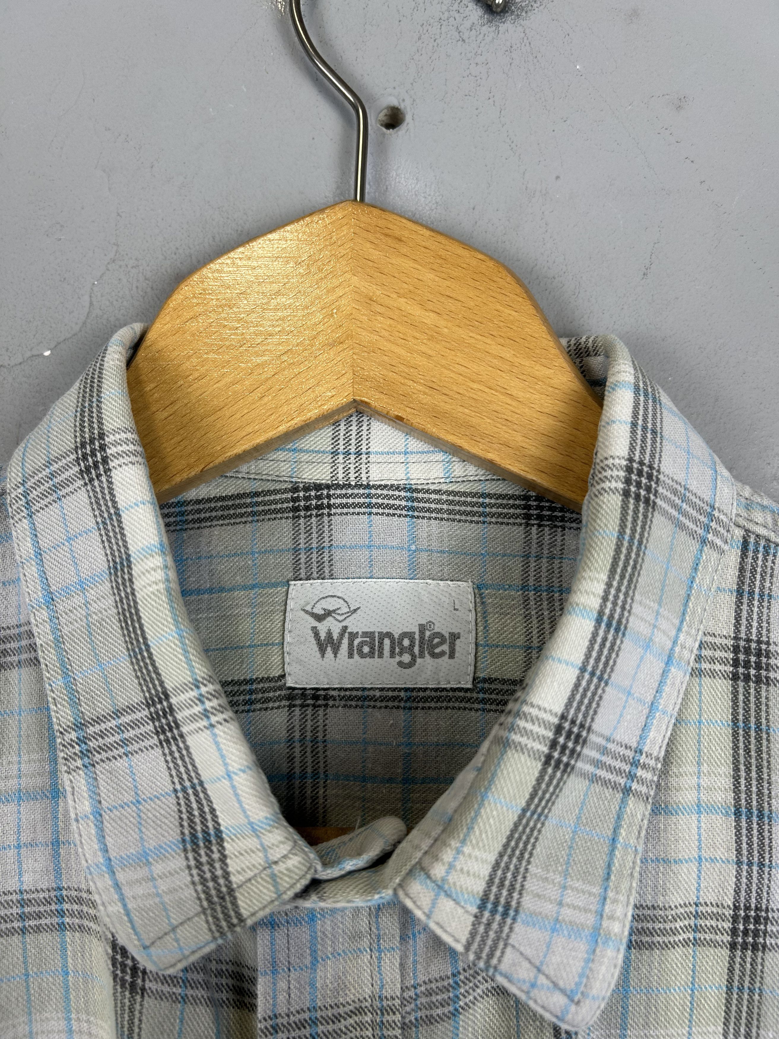 Flannel × Vintage × Wrangler Wrangler Vintage Shirt Checked Patterned Long Sleeve Size US L / EU 52-54 / 3 - 3 Thumbnail