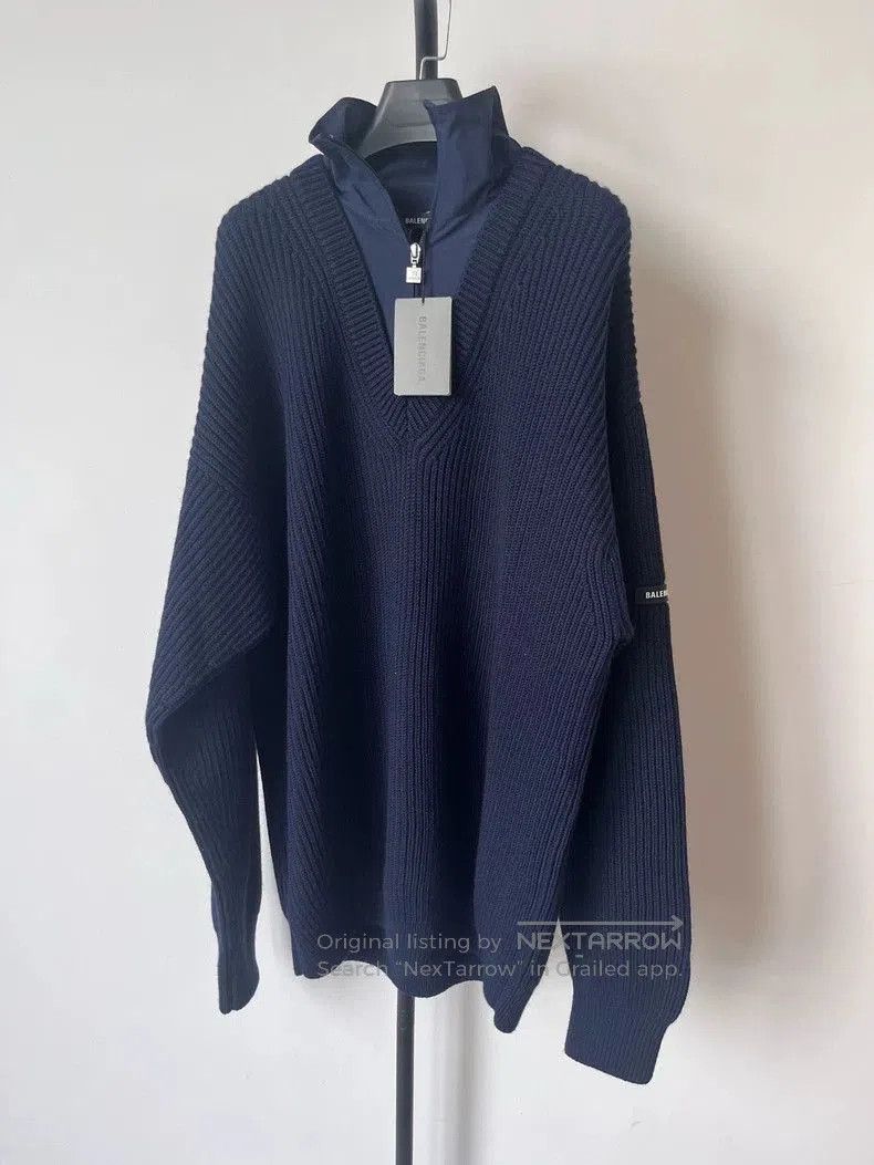 Balenciaga Balenciaga Men's Blue Layered Sweater. Size US S / EU 44-46 / 1 - 1 Thumbnail