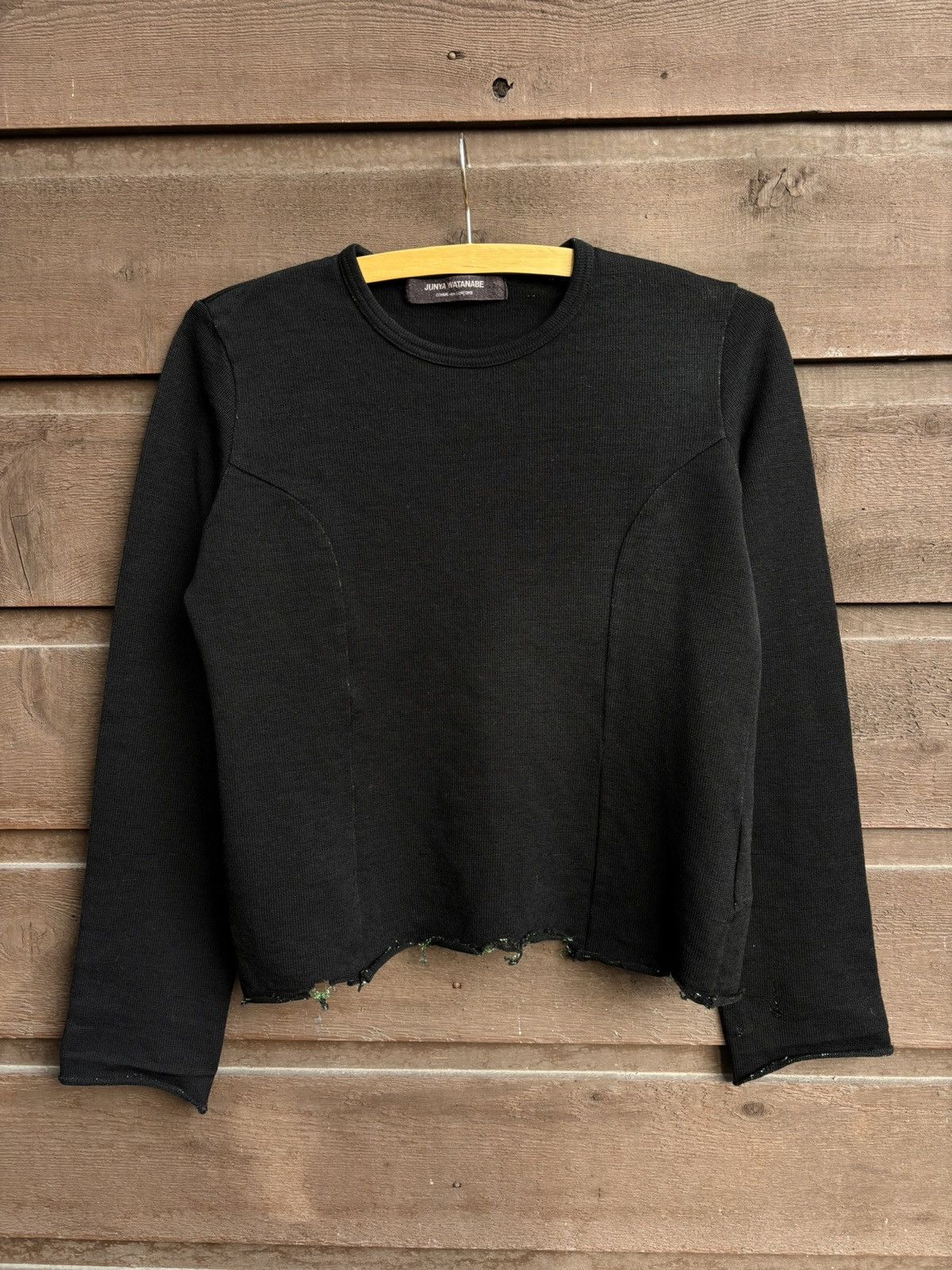 Junya Watanabe 2002 archive junya watanabe panelled knit raw hem sweater Size S / US 4 / IT 40 - 1 Thumbnail