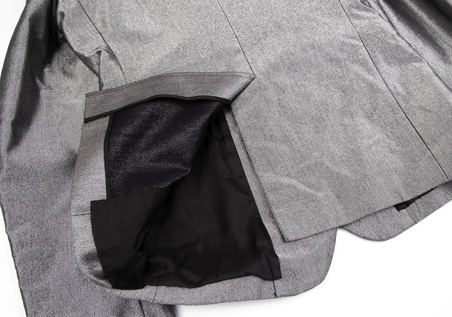 Comme des Garcons Homme Plus Metallic Hook Button Jacket in Silver, Size M Size US M / EU 48-50 / 2 - 13 Thumbnail