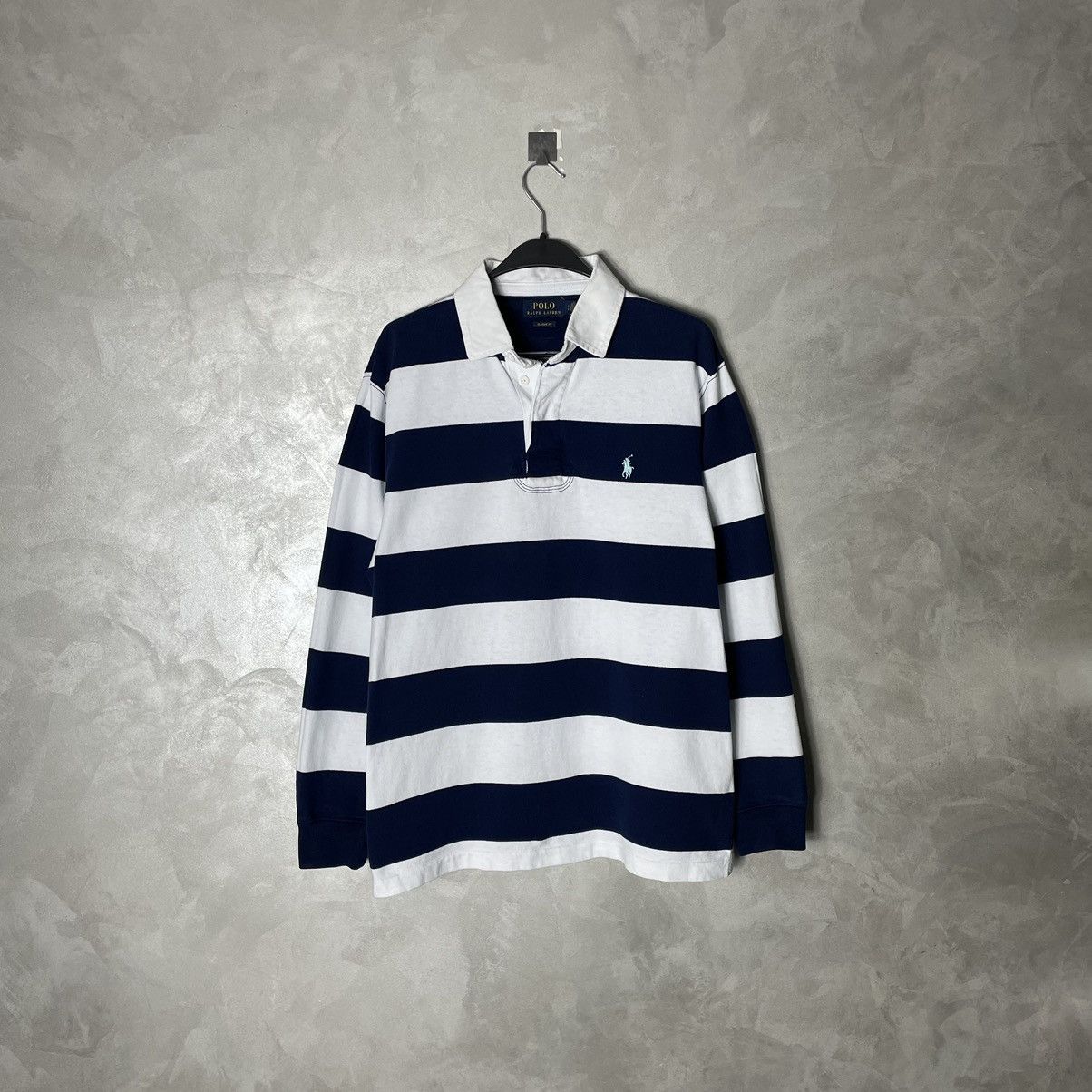 Polo Ralph Lauren × Vintage Vintage Polo Ralph Lauren Striped Rugby Shirt Size US L / EU 52-54 / 3 - 1 Thumbnail
