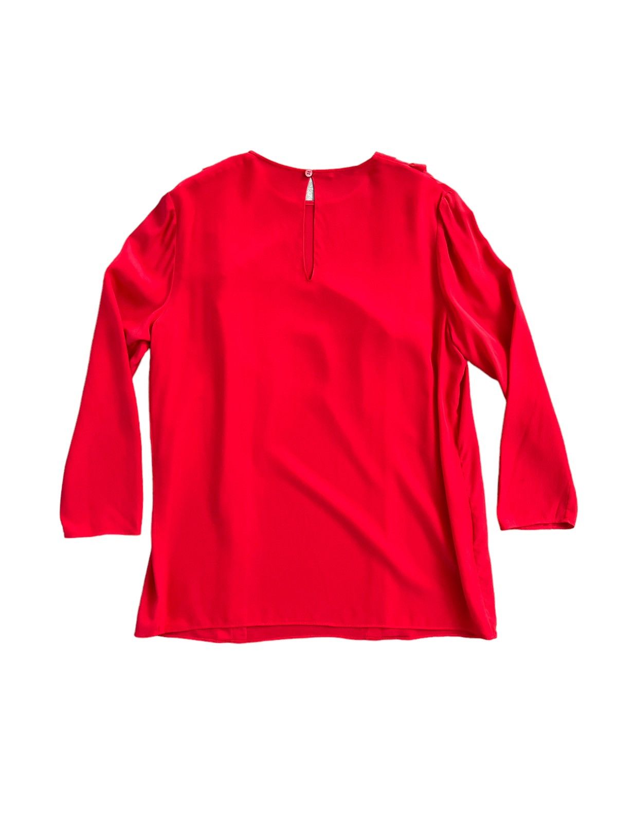 Miu Miu × Prada Miu Miu Red Ruffled Silk Blouse Size S / US 4 / IT 40 - 7 Thumbnail