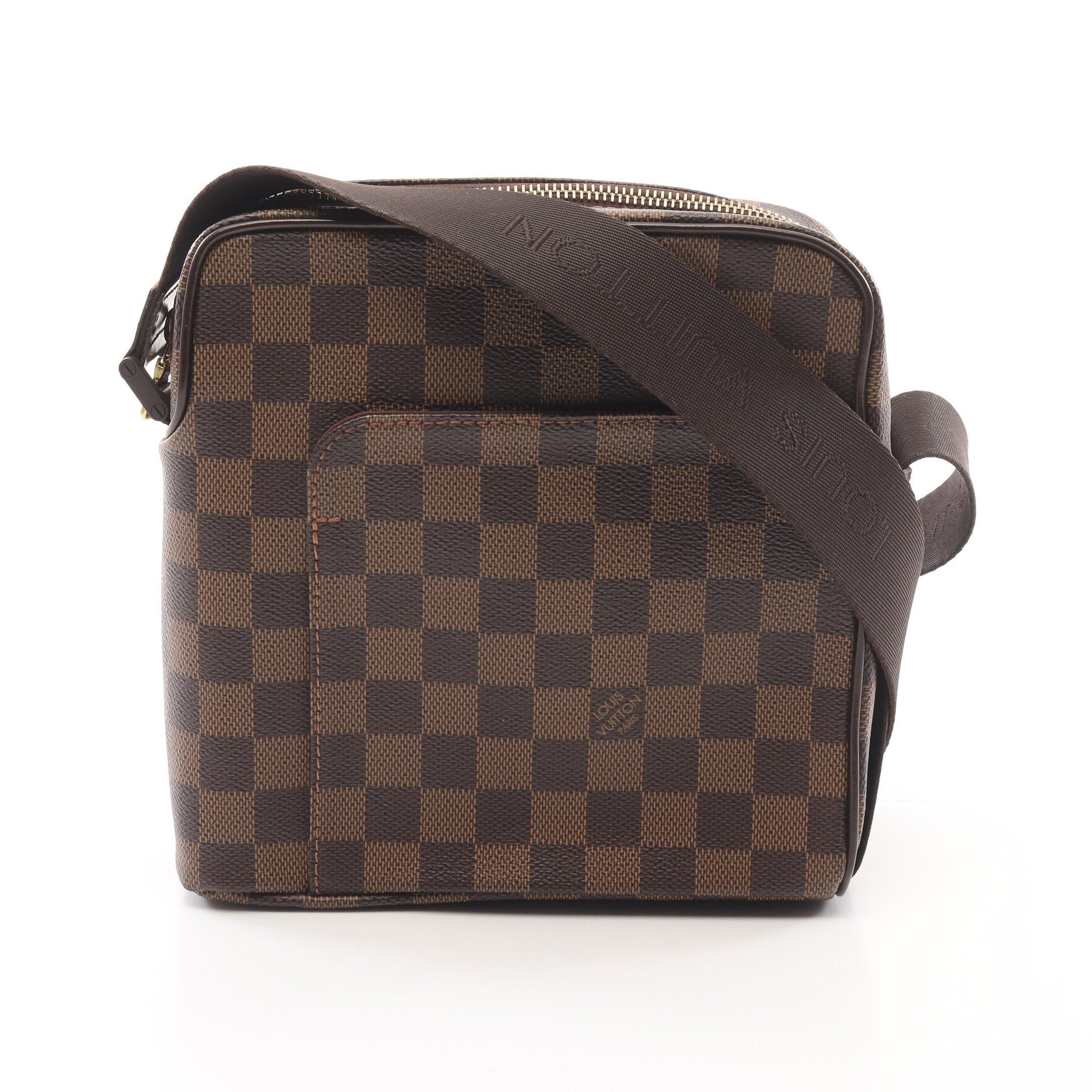 Louis Vuitton Louis Vuitton Olaf Pm Damier Ebene Shoulder Bag Leather Brown Size ONE SIZE - 1 Thumbnail
