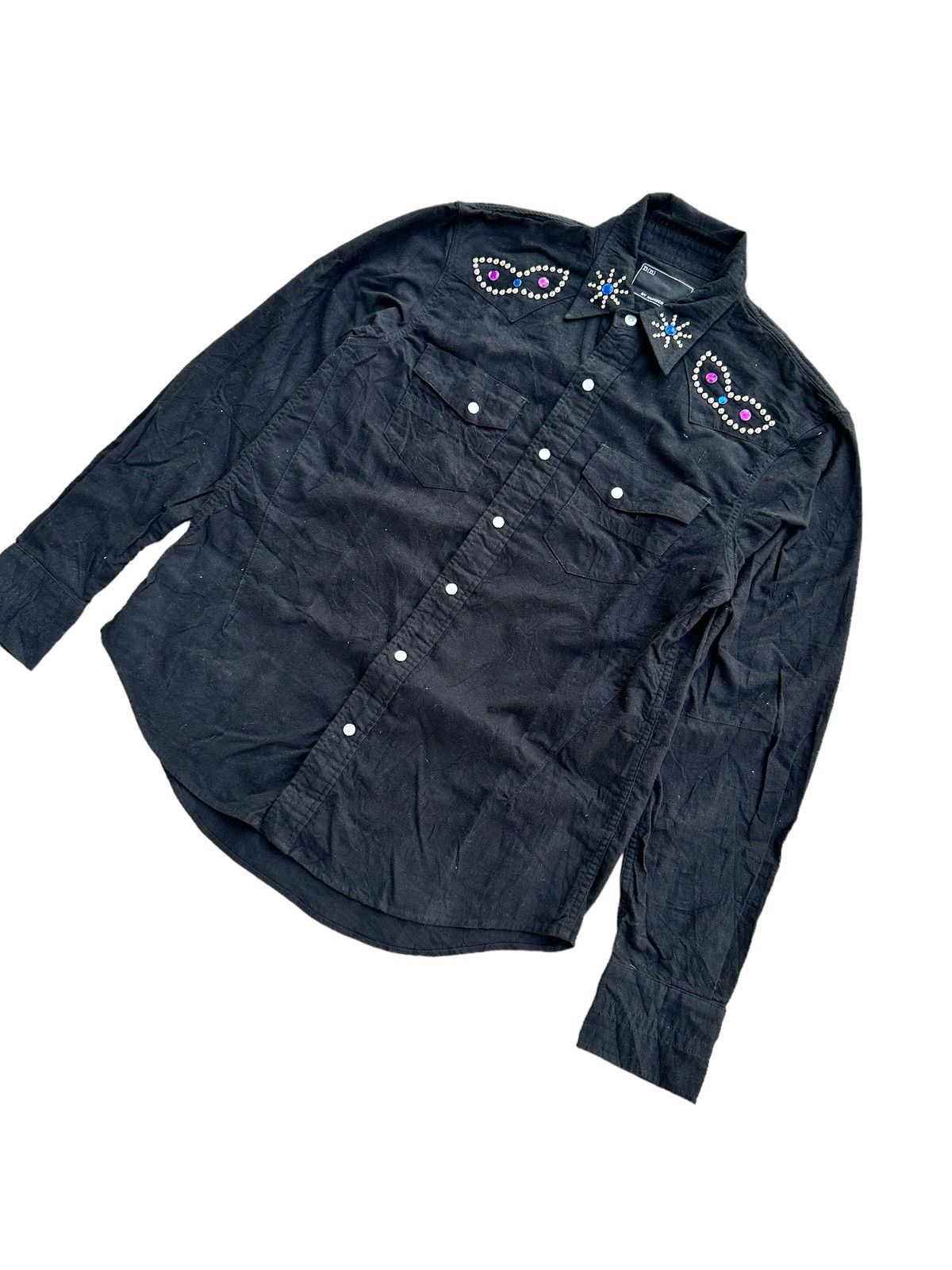 Number (N)ine Number (N)ine AW 2003 “Touch Me Im Sick” Jewel Studded Shirt Size US L / EU 52-54 / 3 - 2 Thumbnail