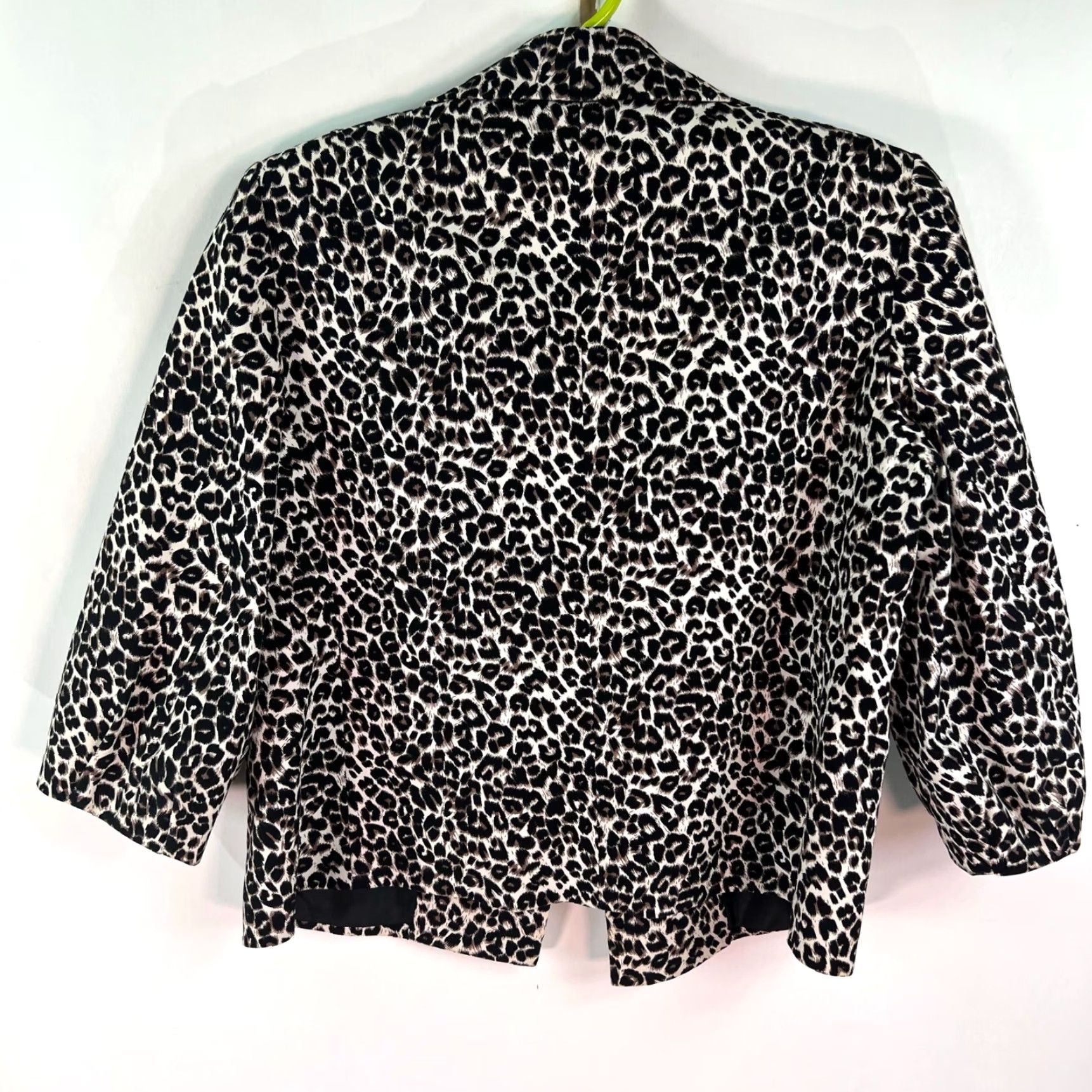 Kasper Vintage Kasper Women's Blazer Jacket 3/4 Sleeve Animal Print Brown Casual Size 8 Size M / US 6-8 / IT 42-44 - 5 Thumbnail