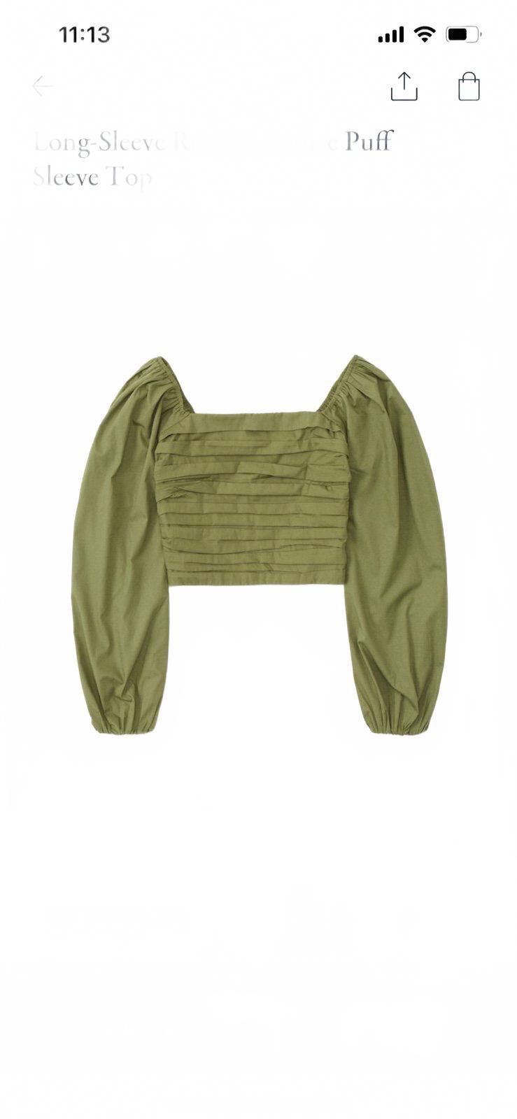 Abercrombie & Fitch Abercrombie and Fitch Chic Long-Sleeve Ruched Bodice Size XL / US 12-14 / IT 48-50 - 1 Thumbnail
