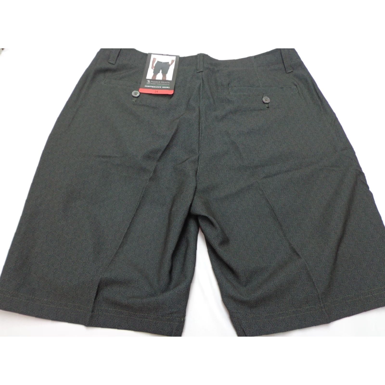 Vintage Pebble Beach Men's Performance Shorts Black 34 NEW with Tags Size US 34 / EU 50 - 6 Thumbnail