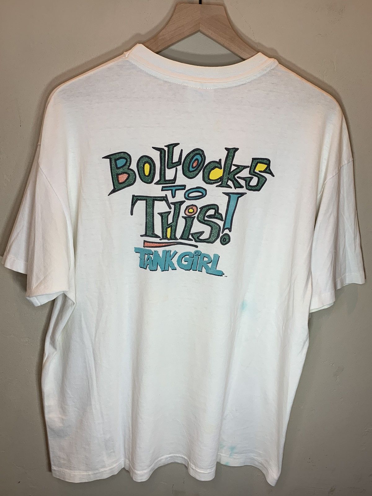 Vintage RARE Vintage 90’s Tank Girl Bollocks To This Comic Art Shirt Size US XL / EU 56 / 4 - 2 Thumbnail