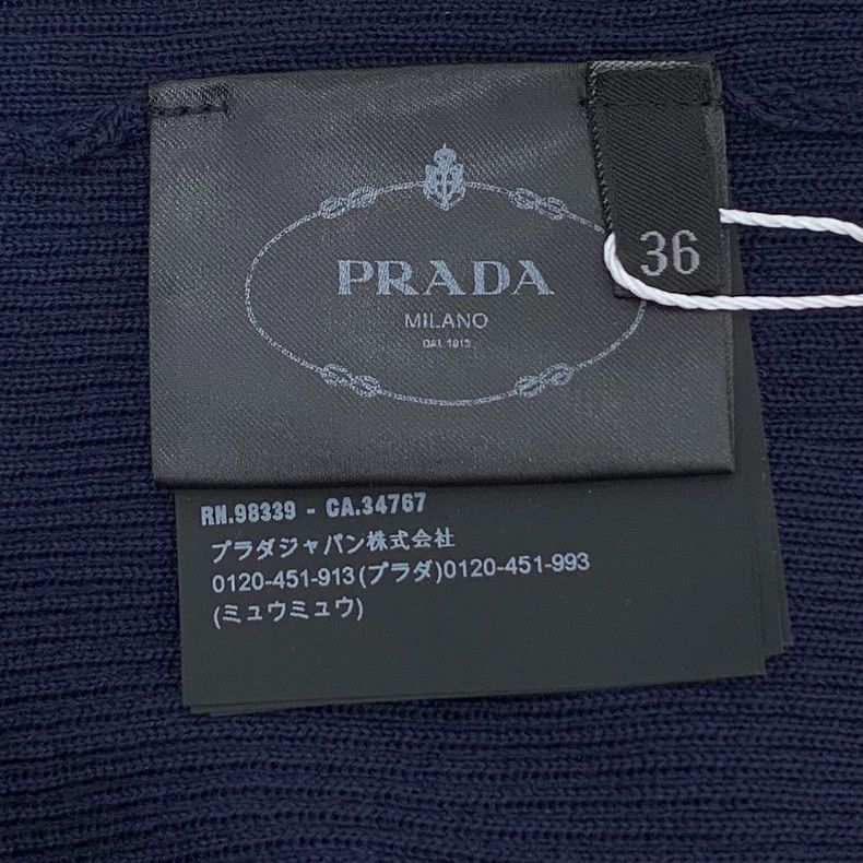 Prada Prada Size 36 Dark blue sheep wool semi-zipper knitted unde Size US XXS / EU 40 - 7 Thumbnail