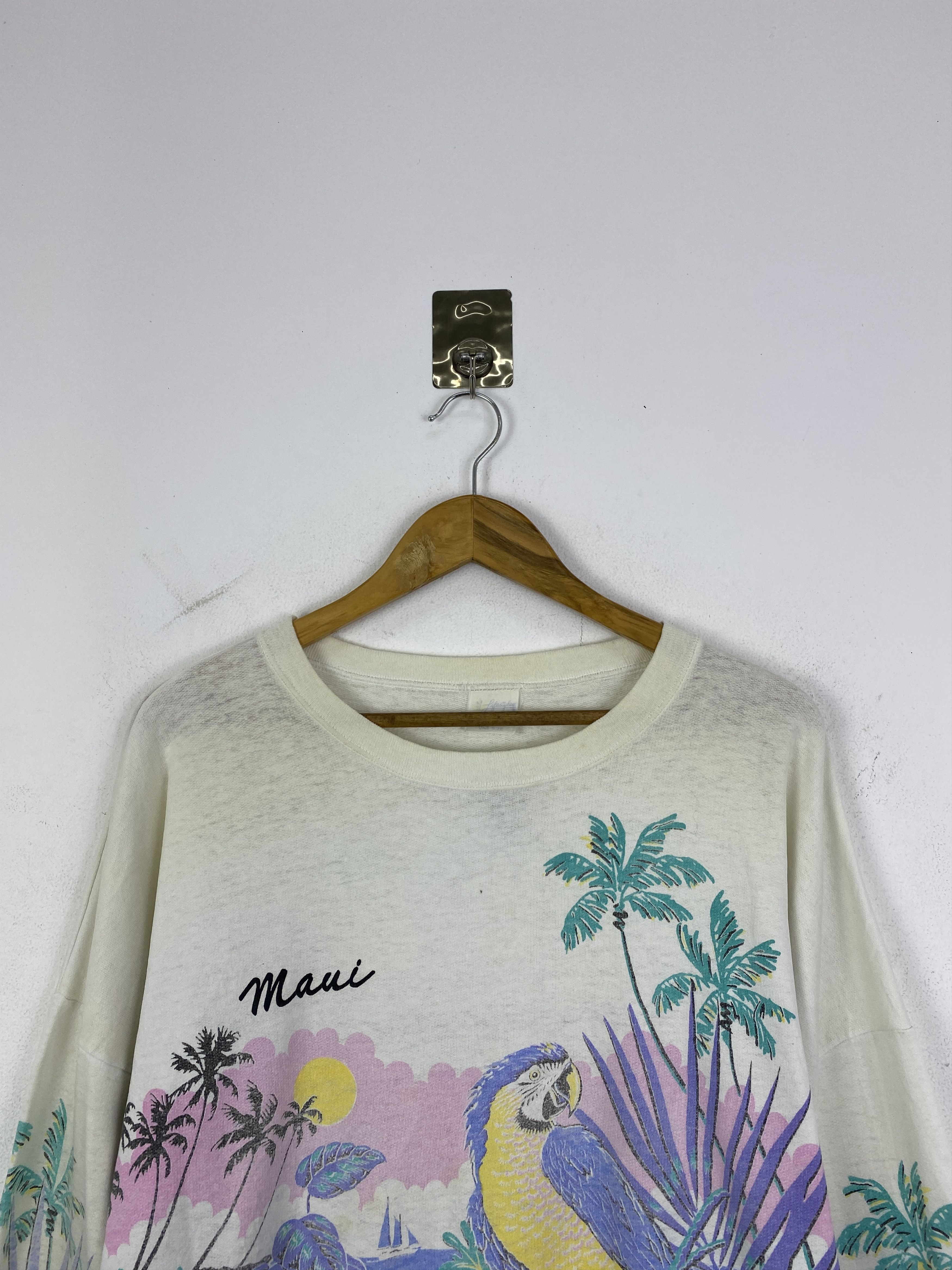 Vintage Vintage 90s Maui All overprinted Pullover Sweatshirt SH0219 Size US L / EU 52-54 / 3 - 2 Thumbnail