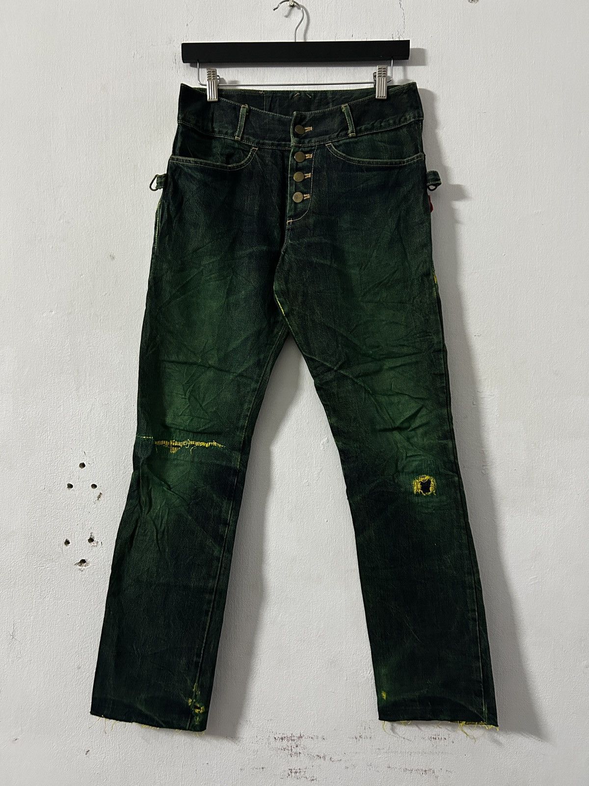 Beauty Beast Beauty Beast japan emerald denim distressed jeans Size US 29 - 1 Thumbnail