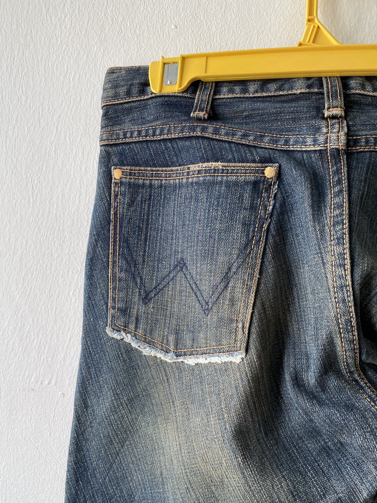 Japanese Brand × Wrangler Japanese Brand Wrangler Distressed Patchwork Flare Denim Size US 30 / EU 46 - 15 Thumbnail