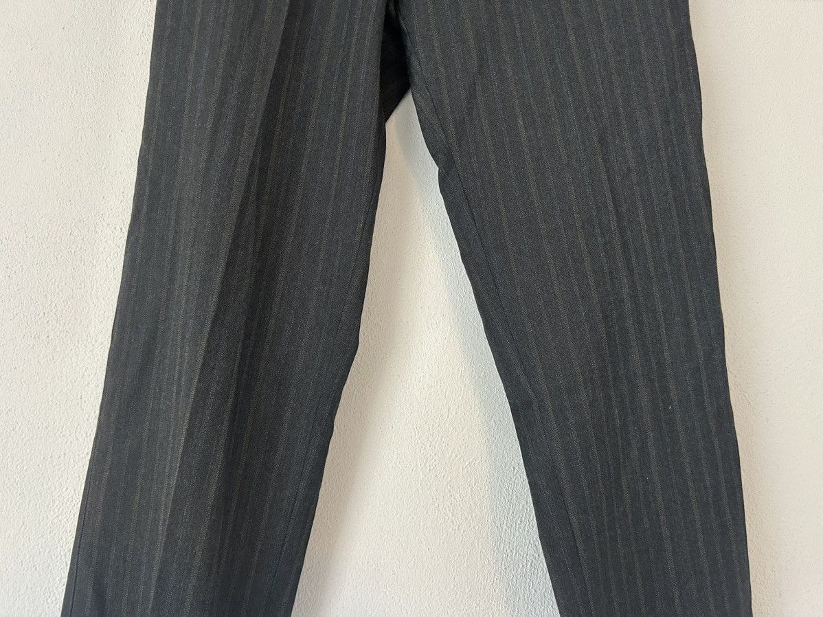 Dolce & Gabbana Dolce & Gabbana Striped Trousers with Leather Details Size US 28 / EU 44 - 4 Thumbnail