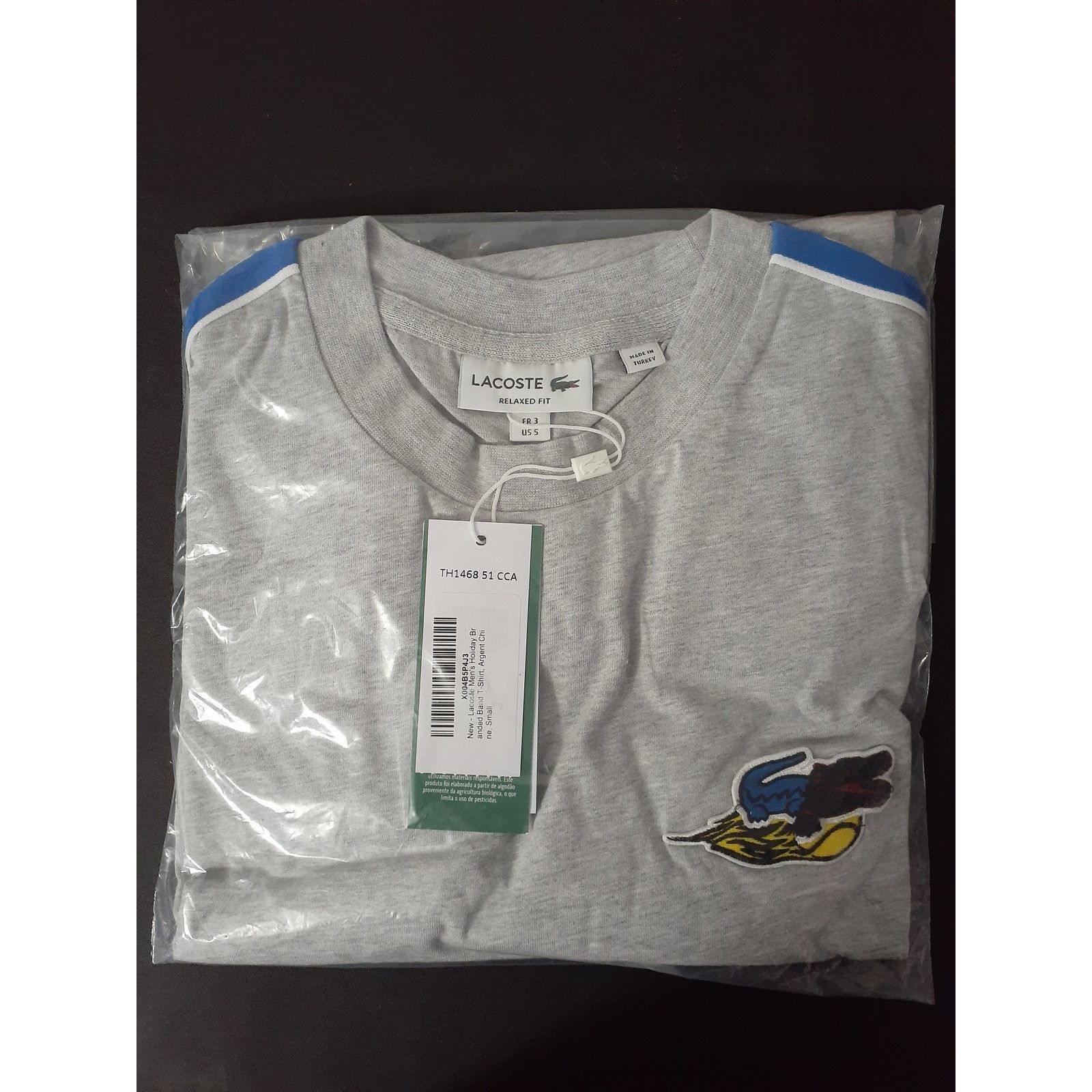 Lacoste Lacoste Men's Branded Band Sweatshirt Argent Chine S Size US S / EU 44-46 / 1 - 2 Thumbnail