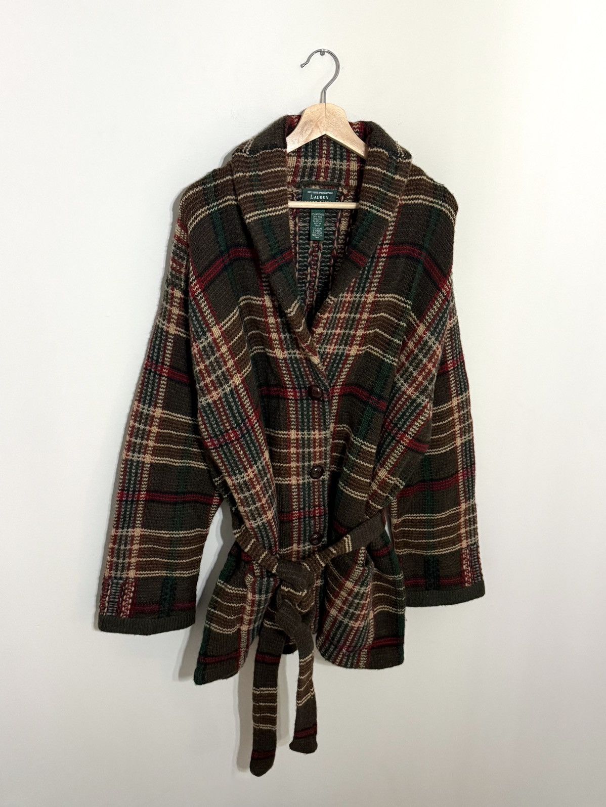 Ralph Lauren Vintage Lauren Ralph Lauren Lambswool Knit Cardigan Sweater Size US M / EU 48-50 / 2 - 3 Thumbnail