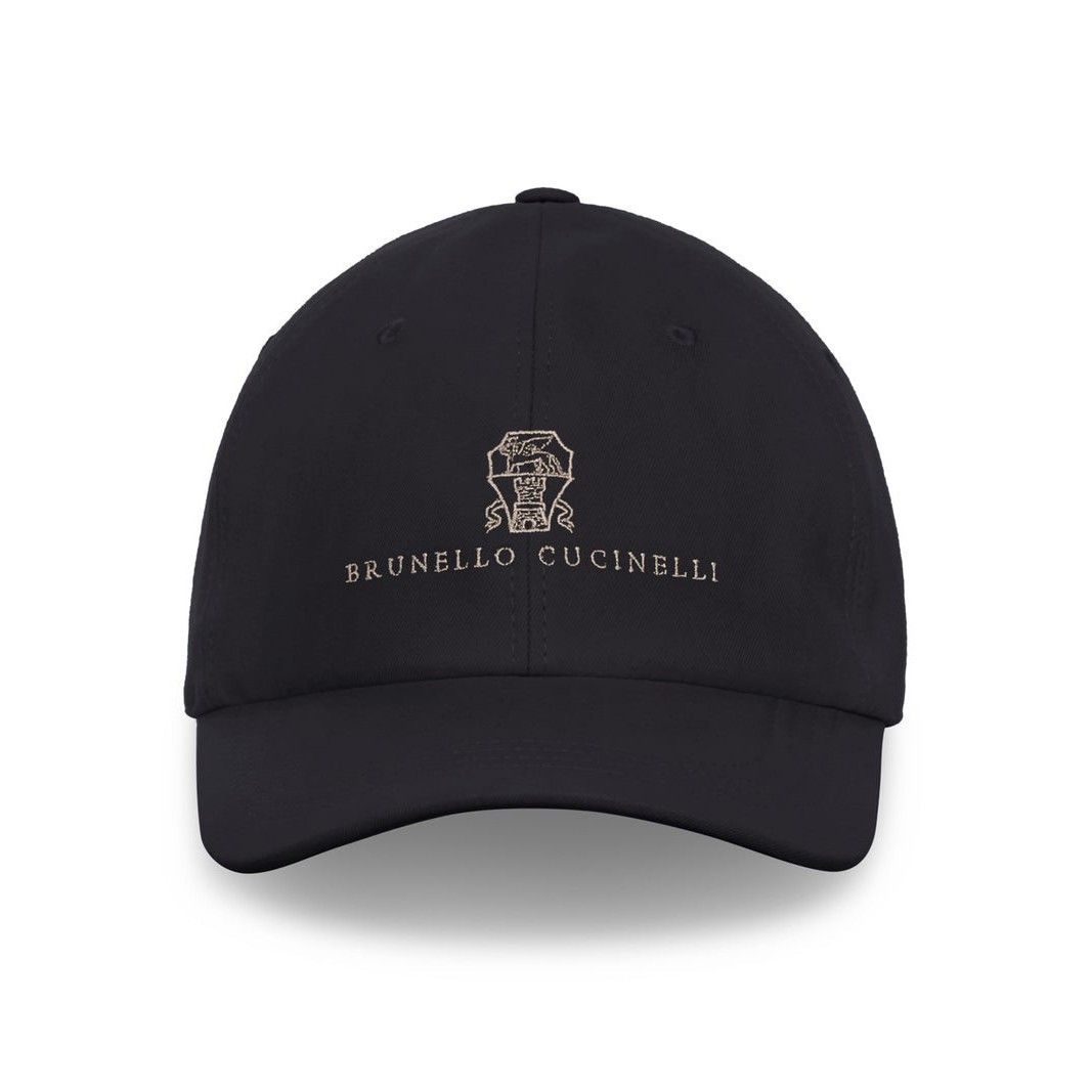 Brunello Cucinelli BRUNELLO CUCINELLI Black Cotton Baseball Cap New & Authentic Size ONE SIZE - 2 Thumbnail