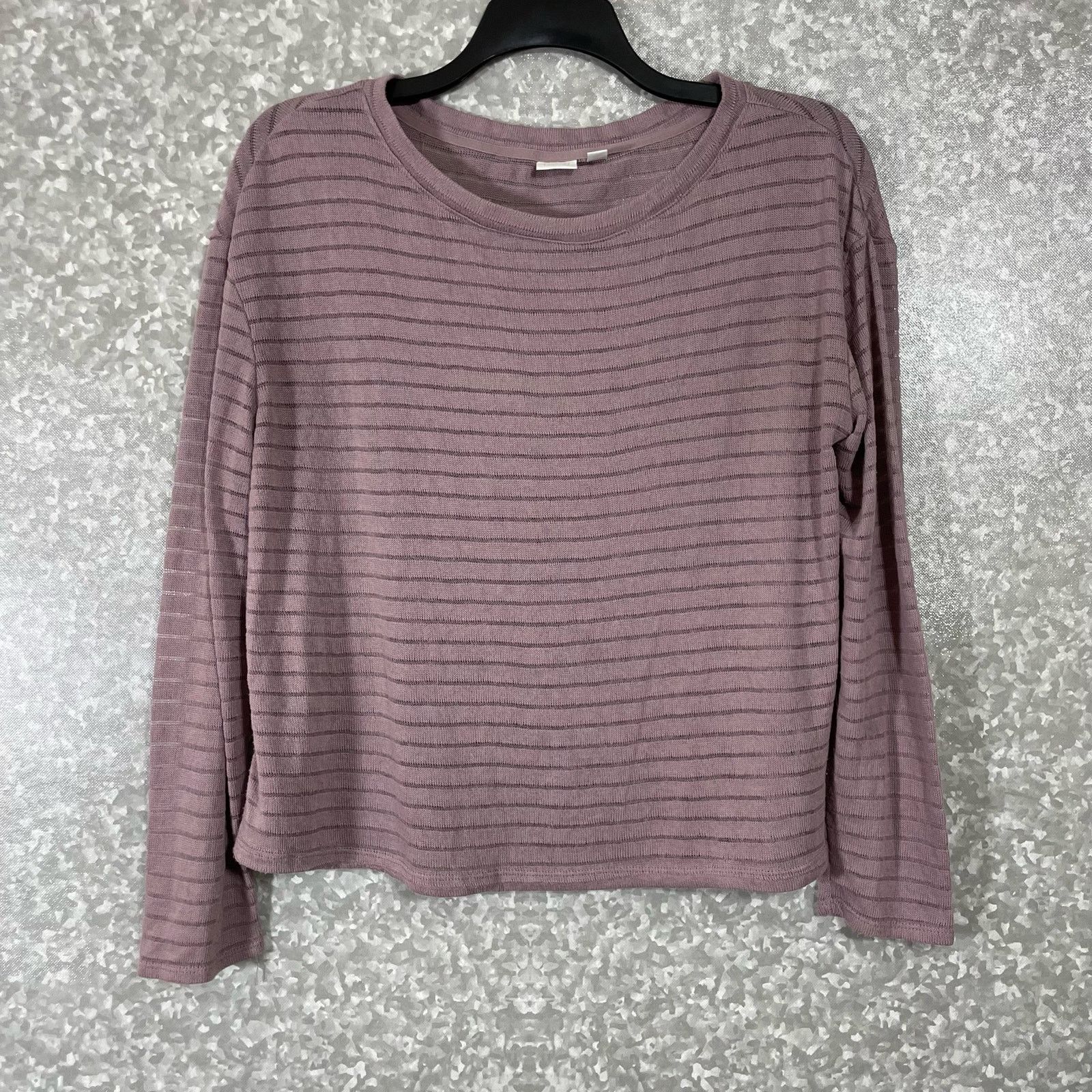 14th & Union 14th & Union Purple Sheer Stripe Oversized Knit Top - Small Size S / US 4 / IT 40 - 1 Thumbnail