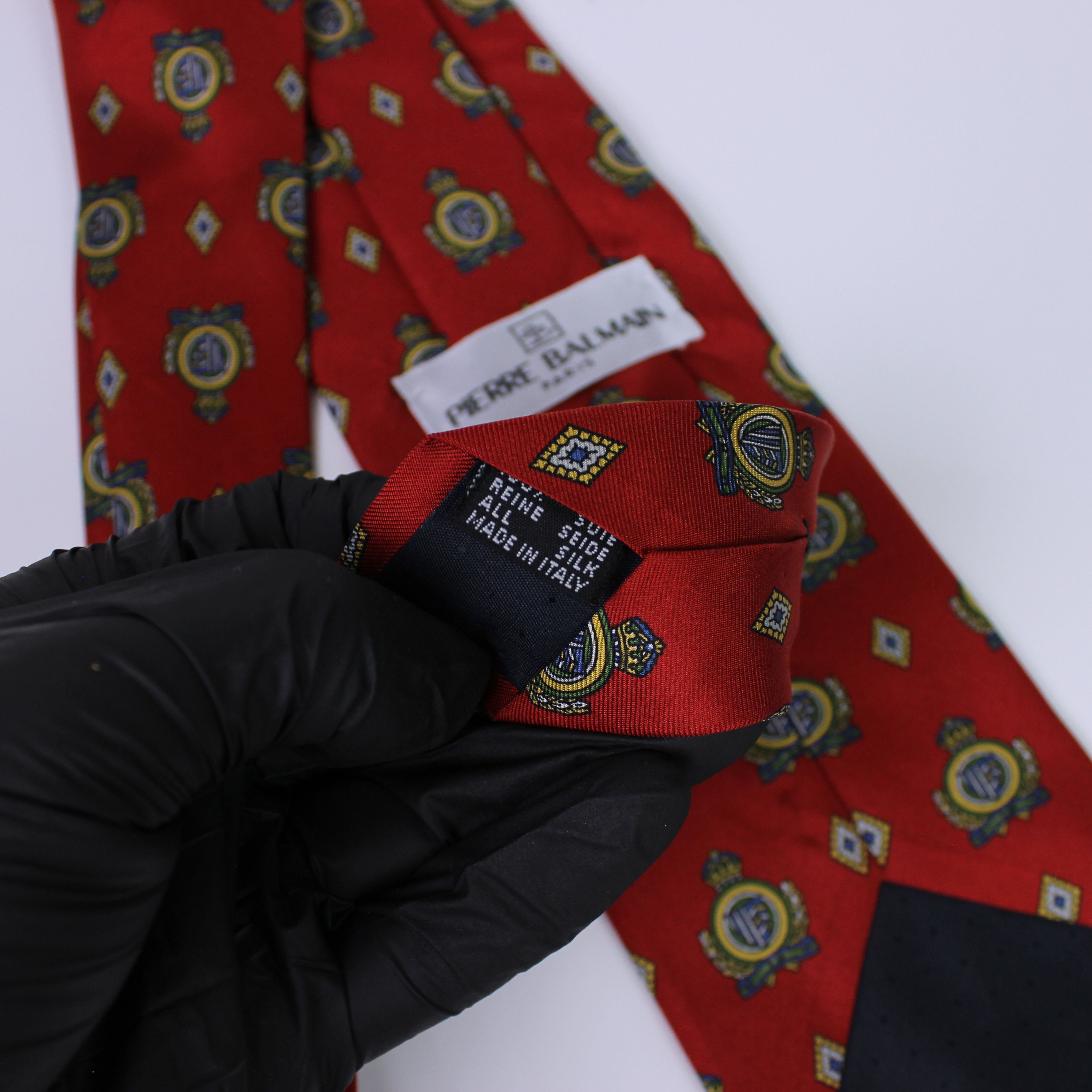 Balmain Pierre Balmain Paris tie multi logo silk ties Size ONE SIZE - 7 Thumbnail