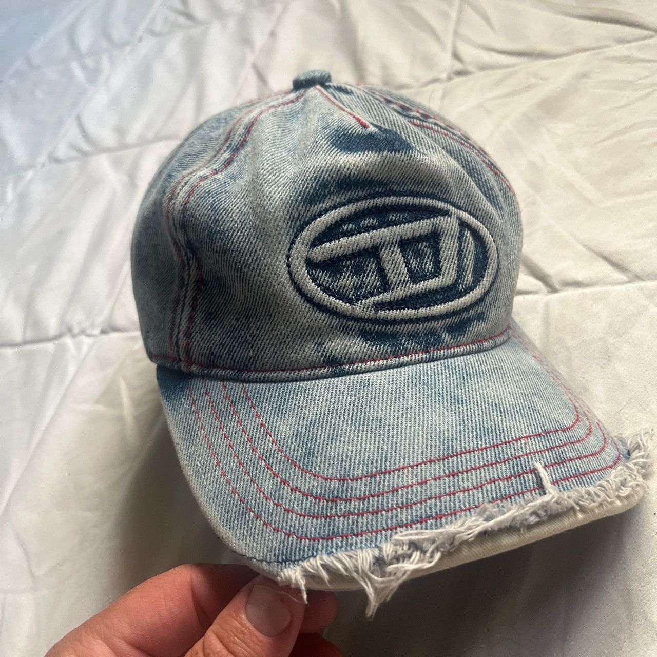 image of Diesel Denim Diesal Cap in Blue, Men's (Size 36)