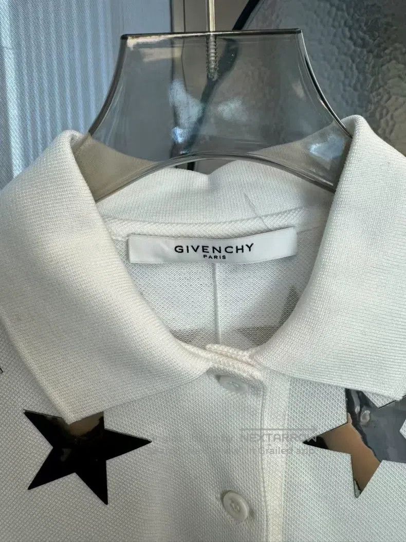 Givenchy Givenchy Size40 White Five-pointed Star Polo Dress Size US M / EU 48-50 / 2 - 3 Thumbnail