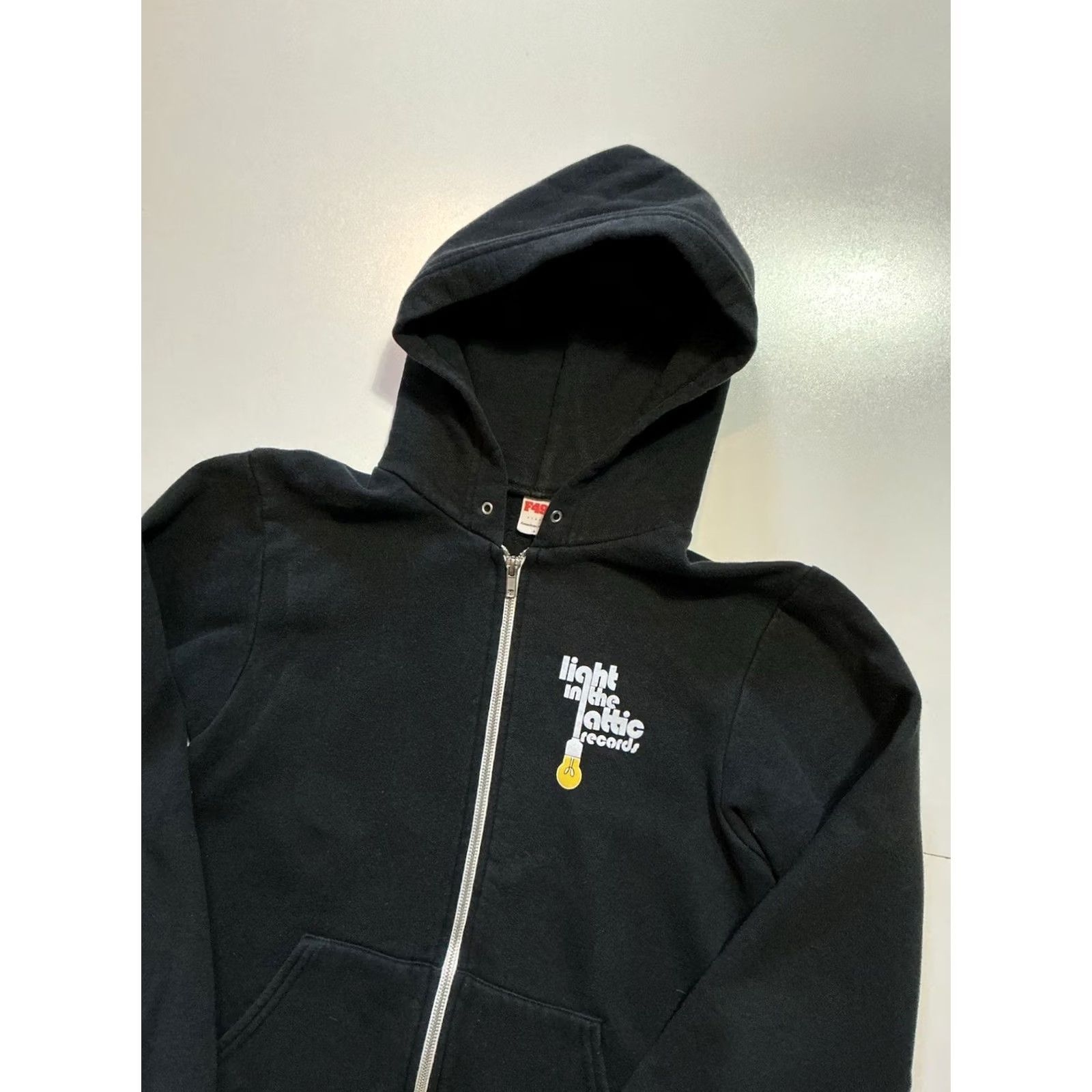 American Apparel American Apparel F497 Light In The Attic Records Black Fleece Full Zip Hoodie SM Mens Small Black Fleece Hoodie Size US S / EU 44-46 / 1 - 4 Thumbnail
