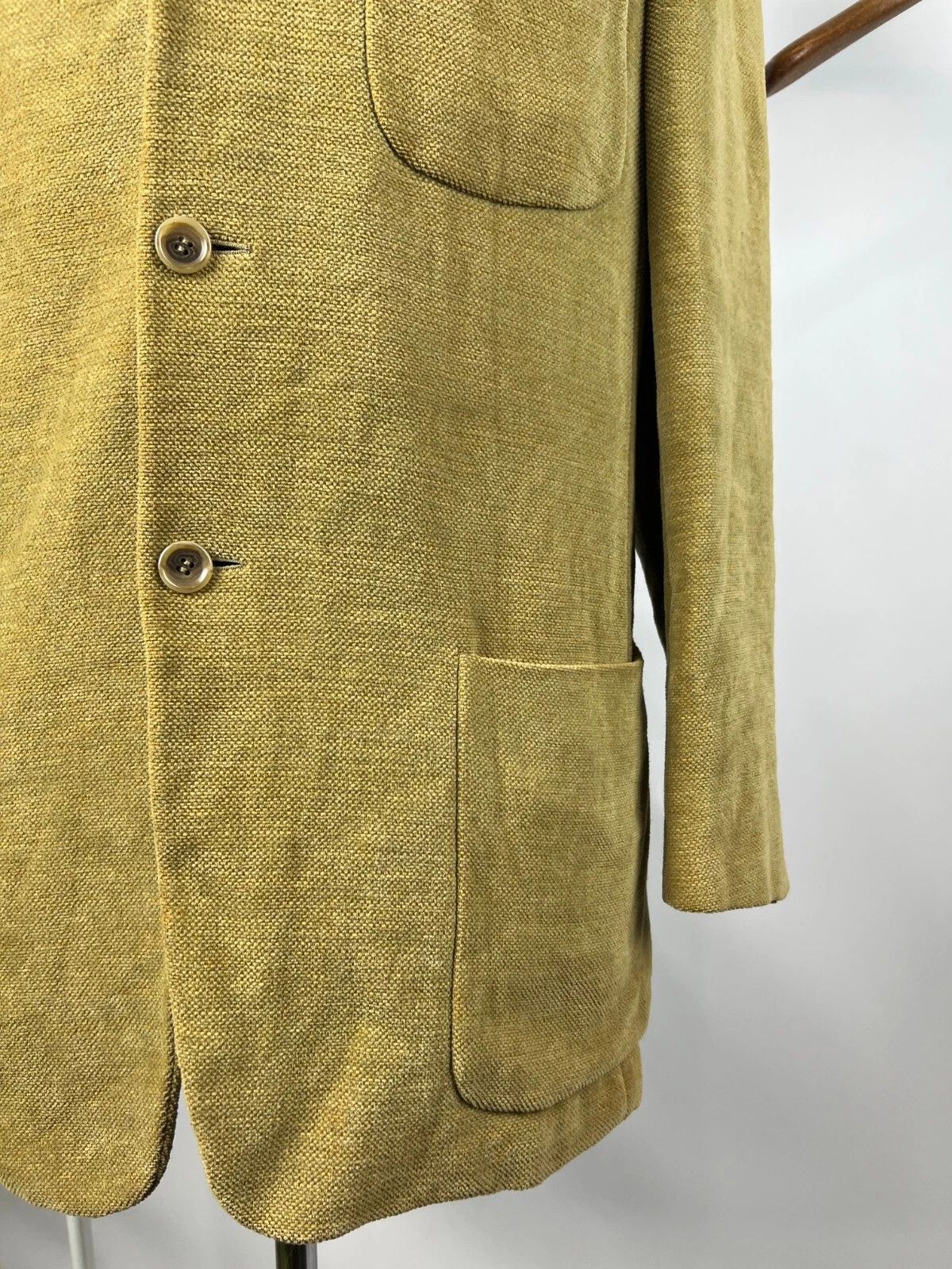 Ermenegildo Zegna Ermenegildo Zegna Soft Half-Lined Yellow Blazer Jacket Size 40R - 5 Thumbnail