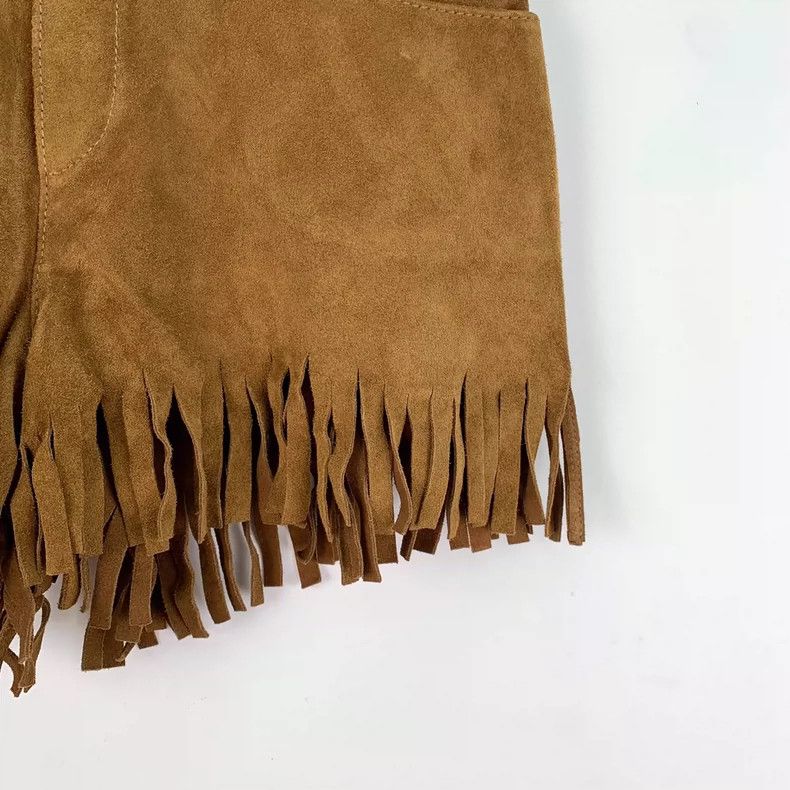 Saint Laurent Paris Saint Laurent Paris Cow leather casual shorts with brown t Size 35" - 4 Thumbnail