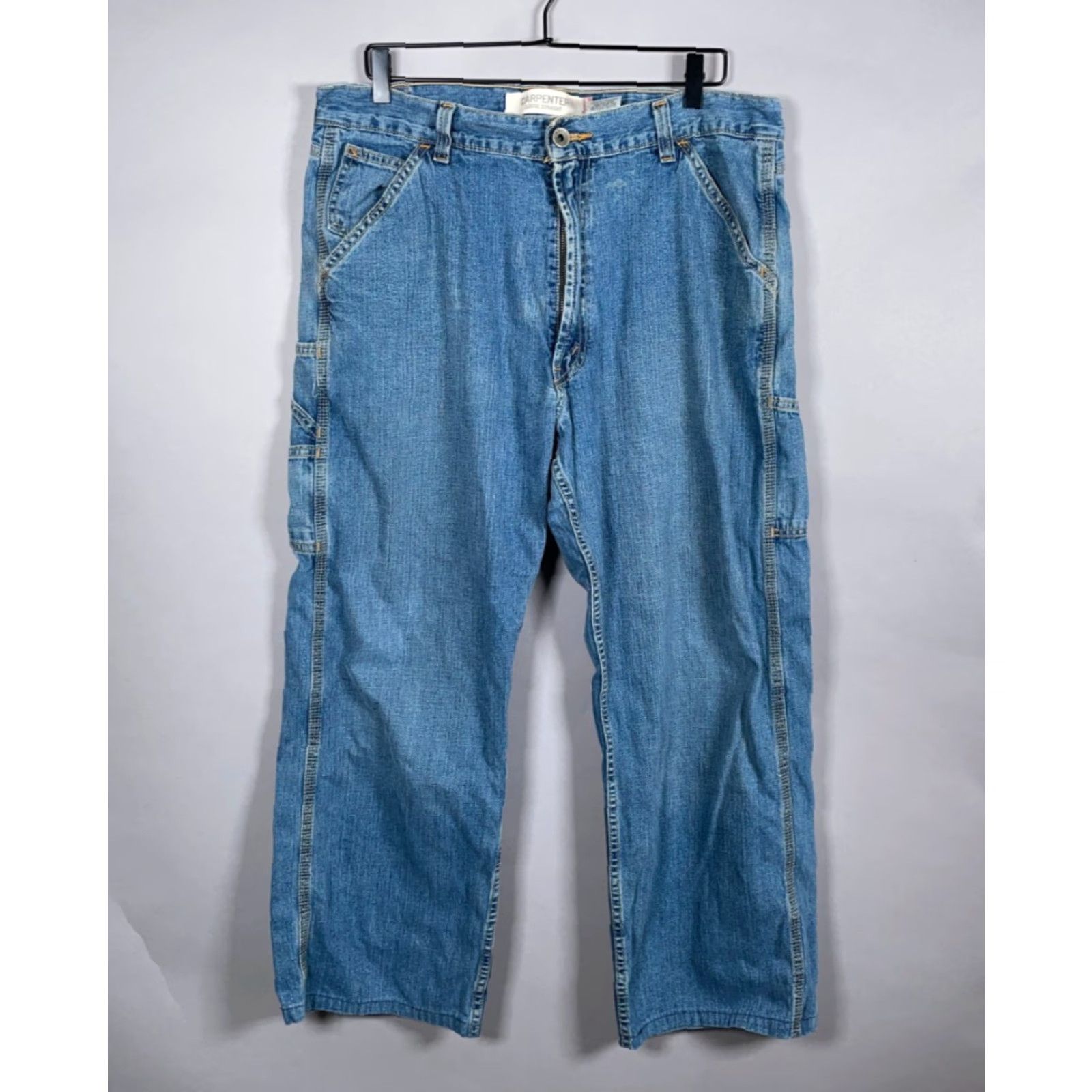 Levi's VINTAGE Levi's Jeans Men's 36 x 28 Straight Leg Denim Carpenter Relaxed Fit Blue 90s Y2K Retro Size US 36 / EU 52 - 2 Thumbnail