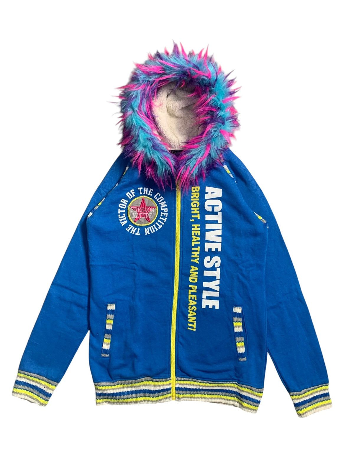 Hysteric Glamour FLY BEANS FUR ZIP HOODIE POEM IFSIX LGB RAF SIMONS STYLE Size US M / EU 48-50 / 2 - 1 Thumbnail