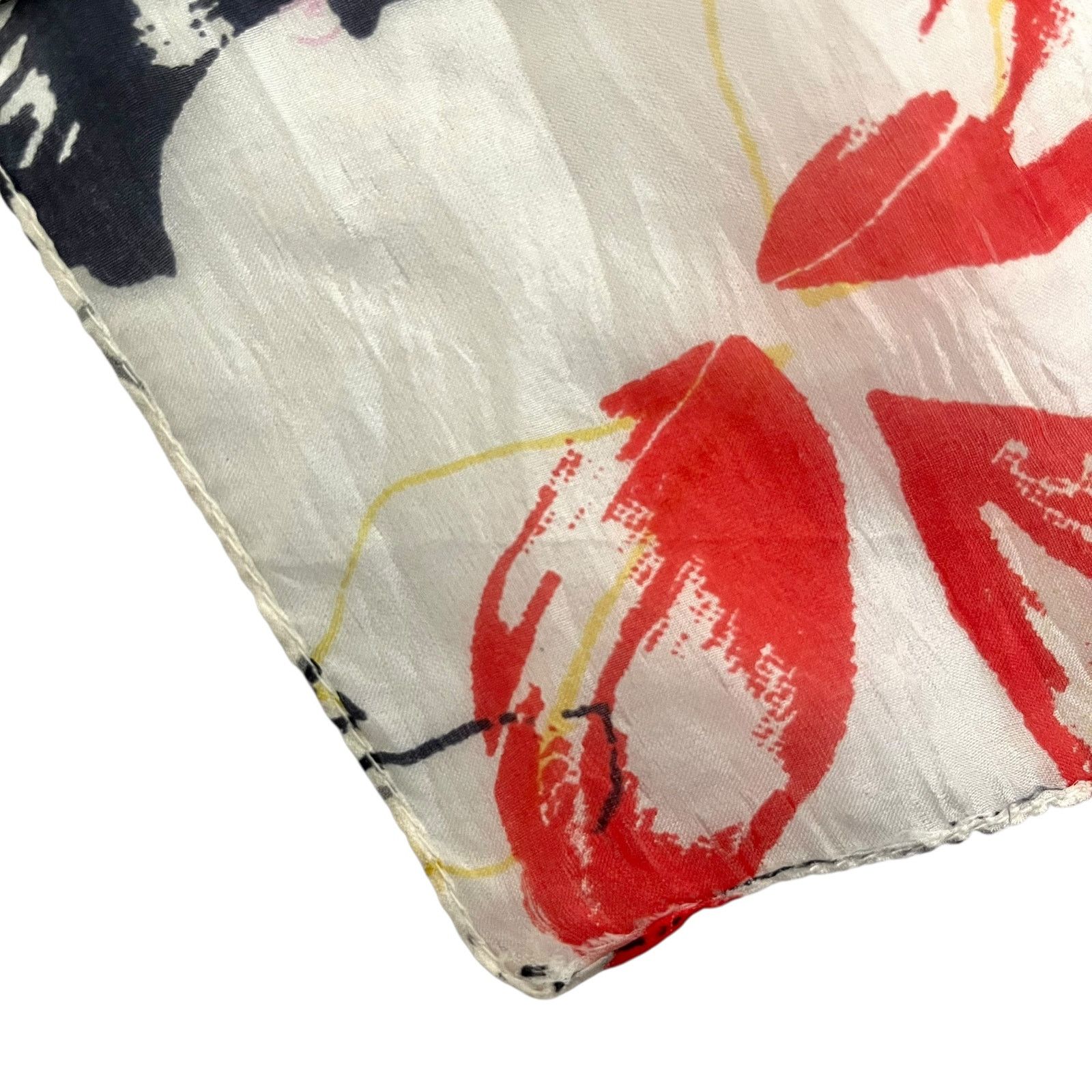 Galeries Lafayette Galeries Lafayette Colorful Leaf-Print Silk Rectangle Scarf Size ONE SIZE - 4 Thumbnail