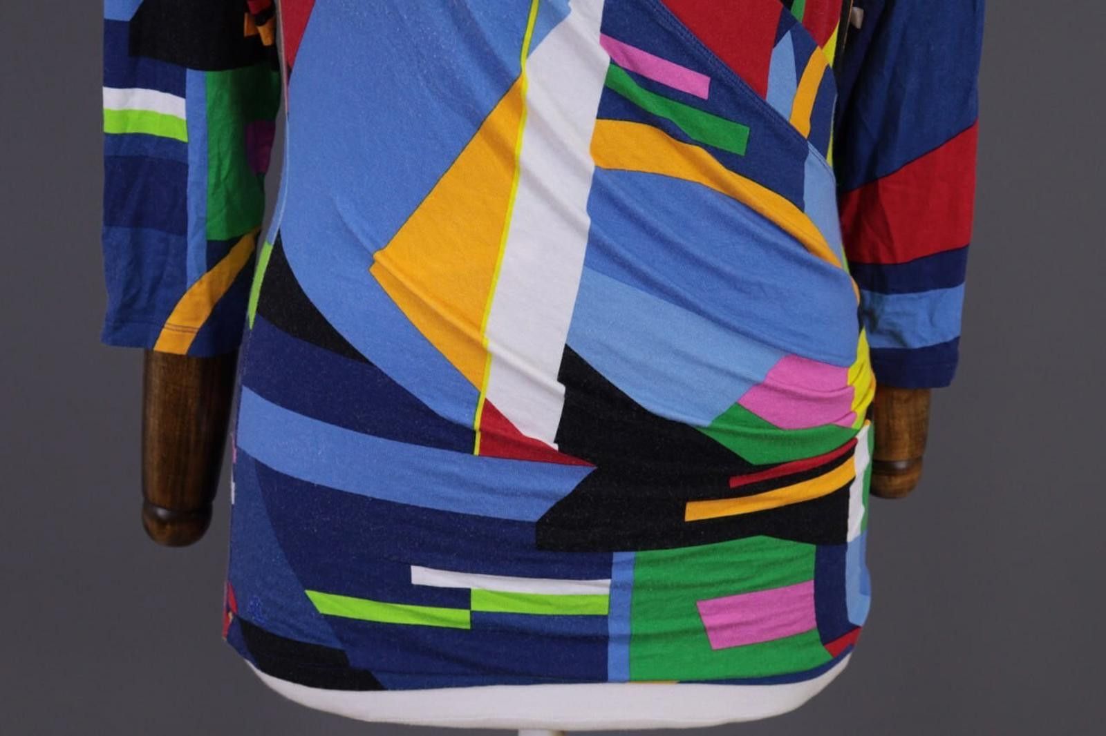 Lauren Ralph Lauren Lauren Ralph Lauren Multicolor Colorful V-Neck Shirt Size M Size M / US 6-8 / IT 42-44 - 2 Thumbnail