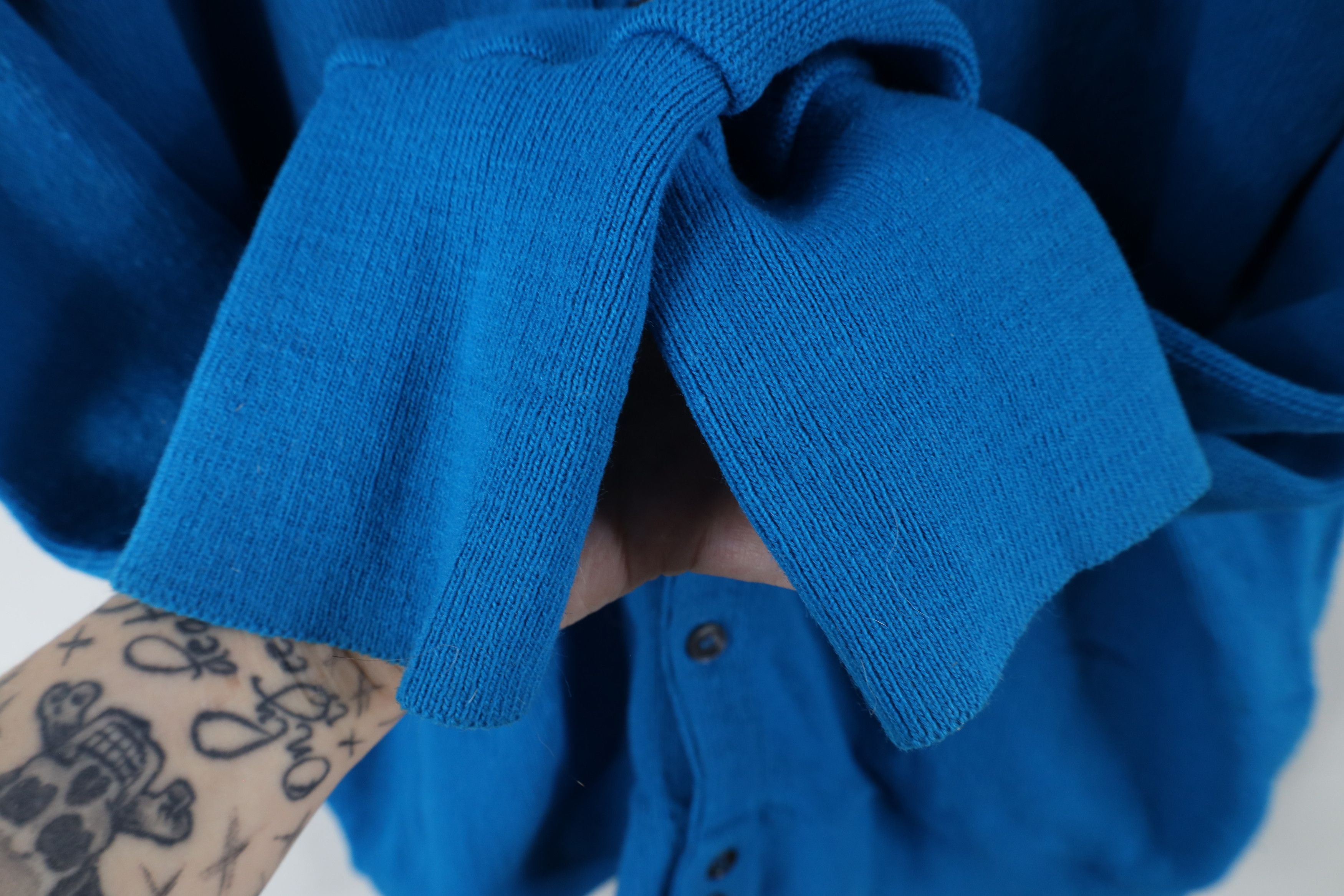 Vintage Vintage 60s 70s Streetwear Knit Cardigan Sweater Blue USA Size US XXL / EU 58 / 5 - 7 Thumbnail
