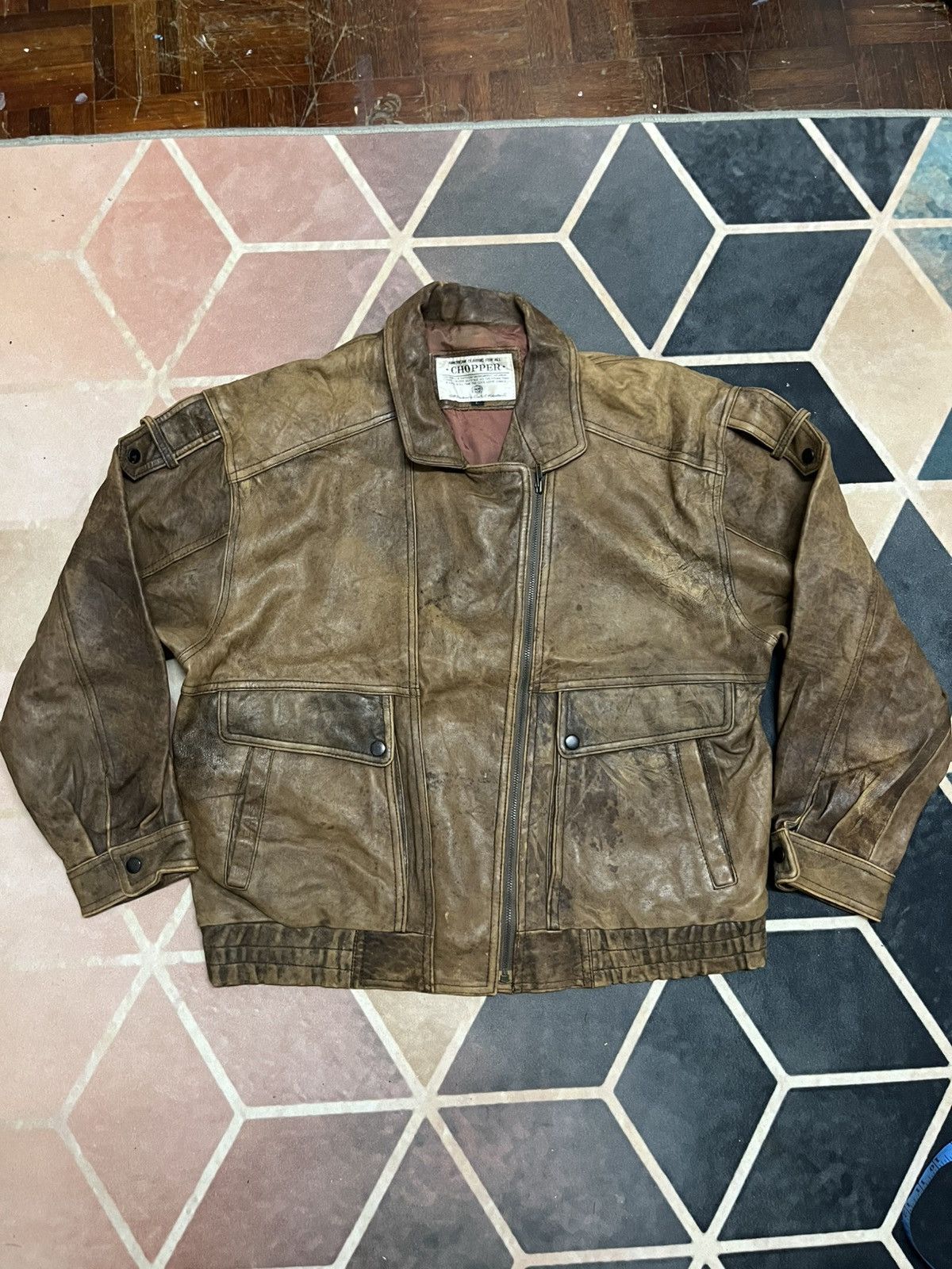Branded Leather 💥AMERICAN CLASSIC by Cools & Hidemitsu CHOPPER RIDER JACKETS Size US L / EU 52-54 / 3 - 2 Thumbnail