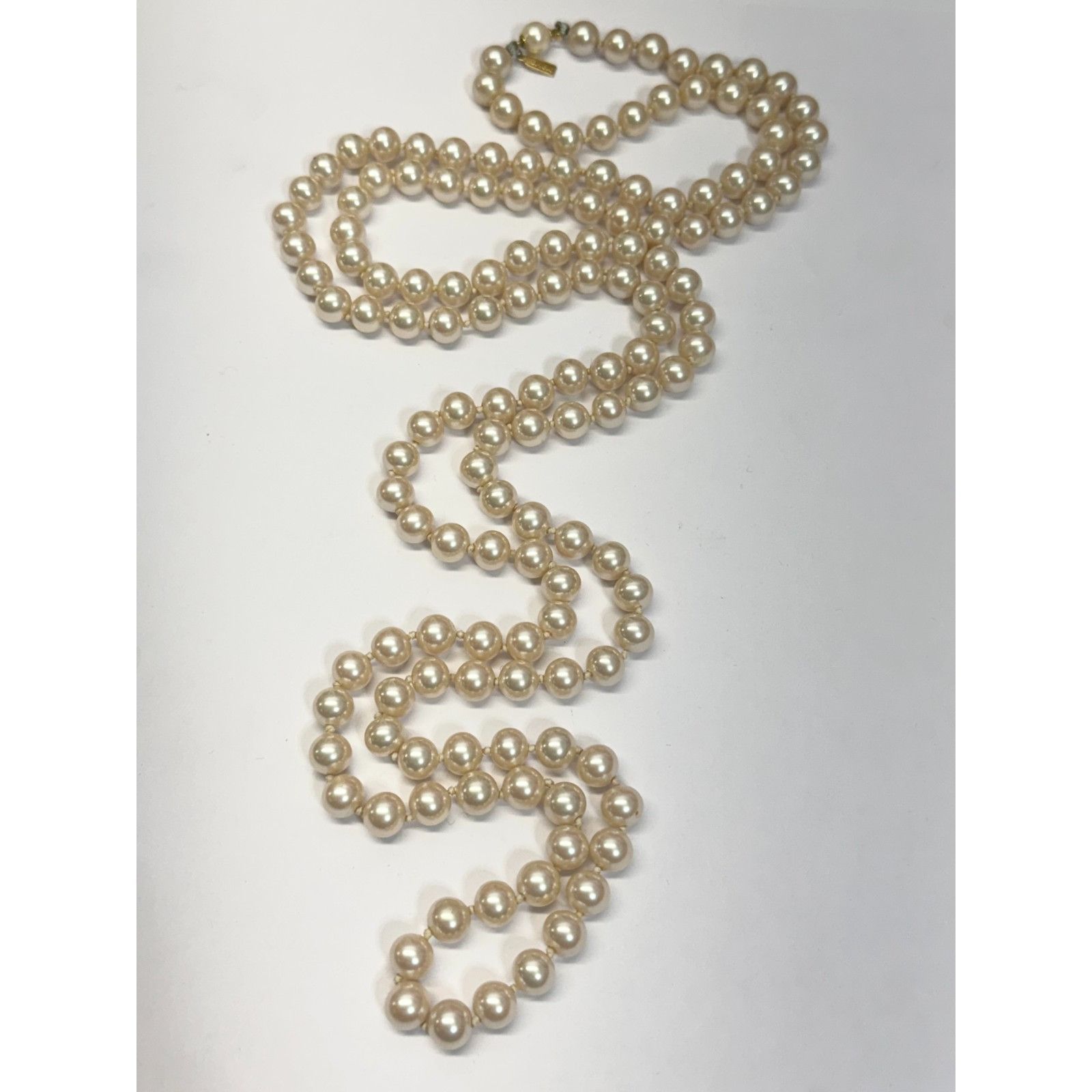 Vintage Marvella vintage faux pearl 52" beaded long necklace Size ONE SIZE - 2 Thumbnail