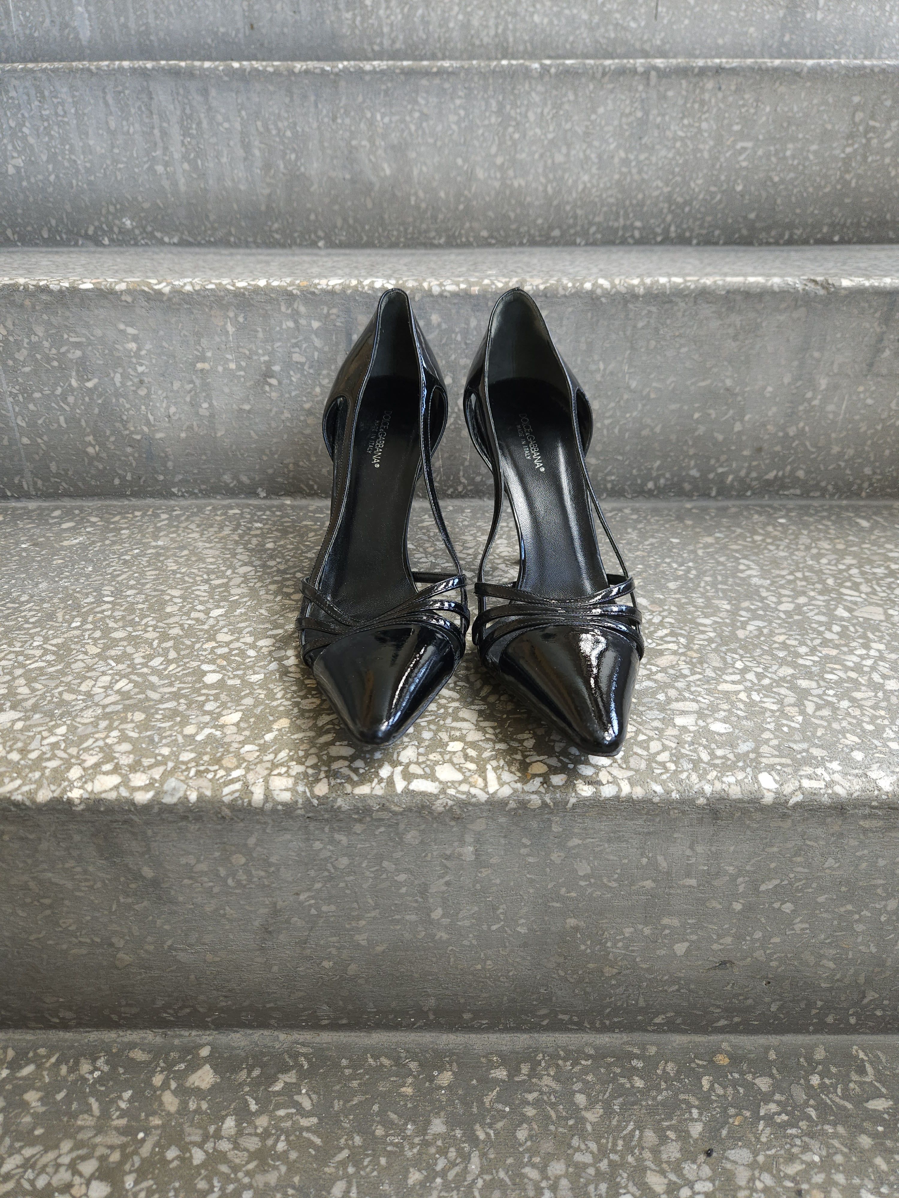 Dolce & Gabbana Dolce gabbana black patent leather pointed toe heels Size US 10 / IT 40 - 3 Thumbnail