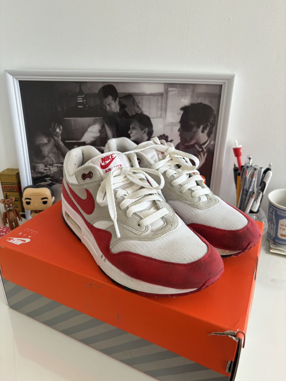 Nike Nike Air Max 1 Anniversary Red Size US 9.5 / EU 42-43 - 3 Thumbnail