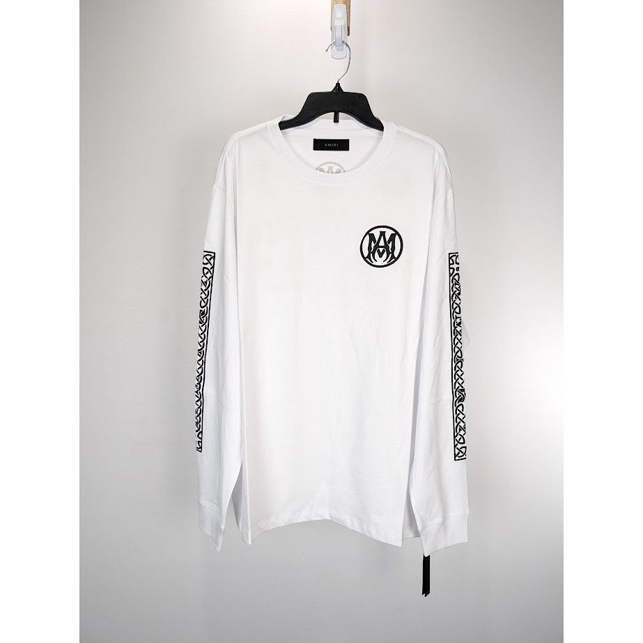 Amiri o1rshd1 Ouija Board Long Sleeve T-Shirt in White Size US XXL / EU 58 / 5 - 1 Thumbnail