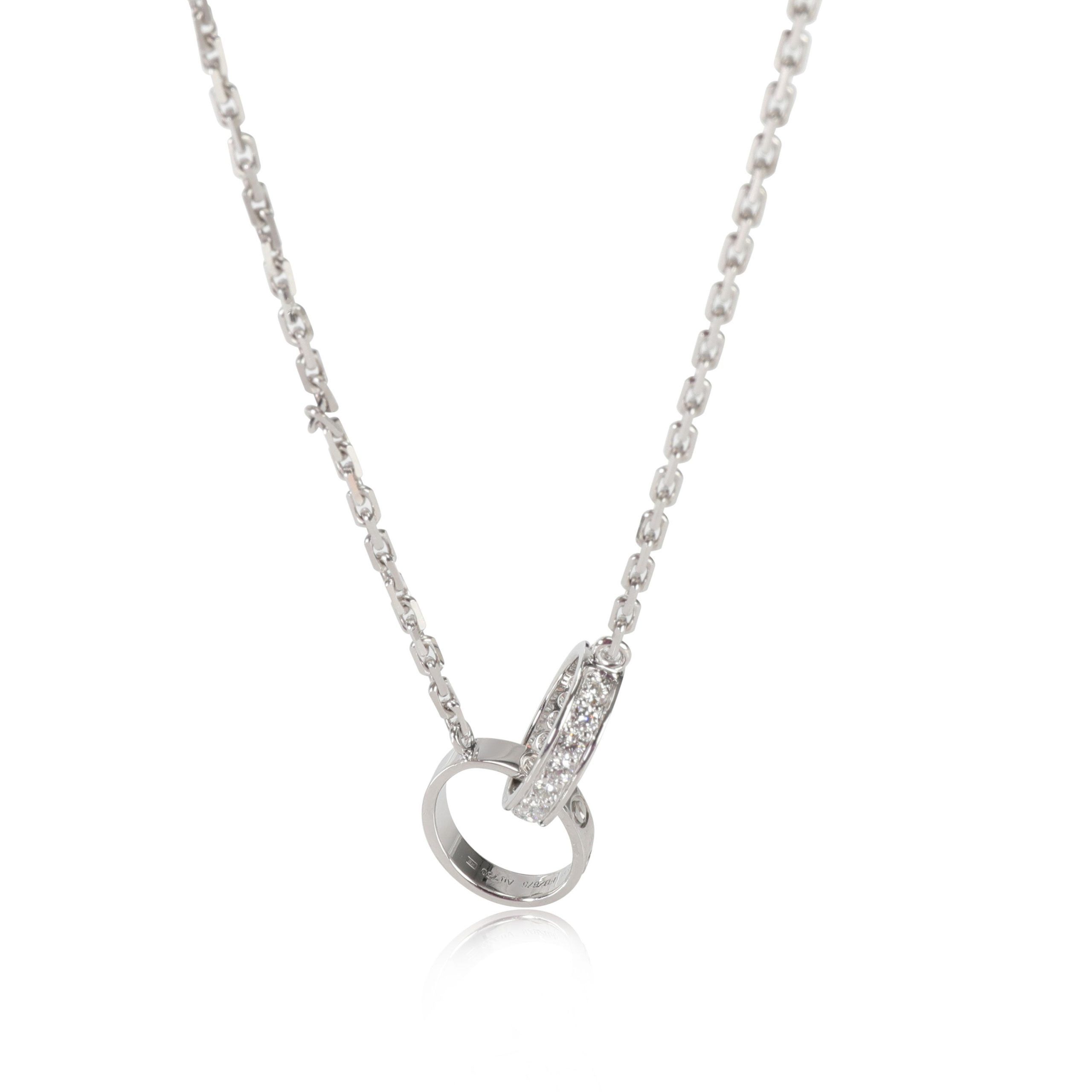 image of Cartier Love Diamond Pendant In 18K White Gold 0.22 Ctw, Women's