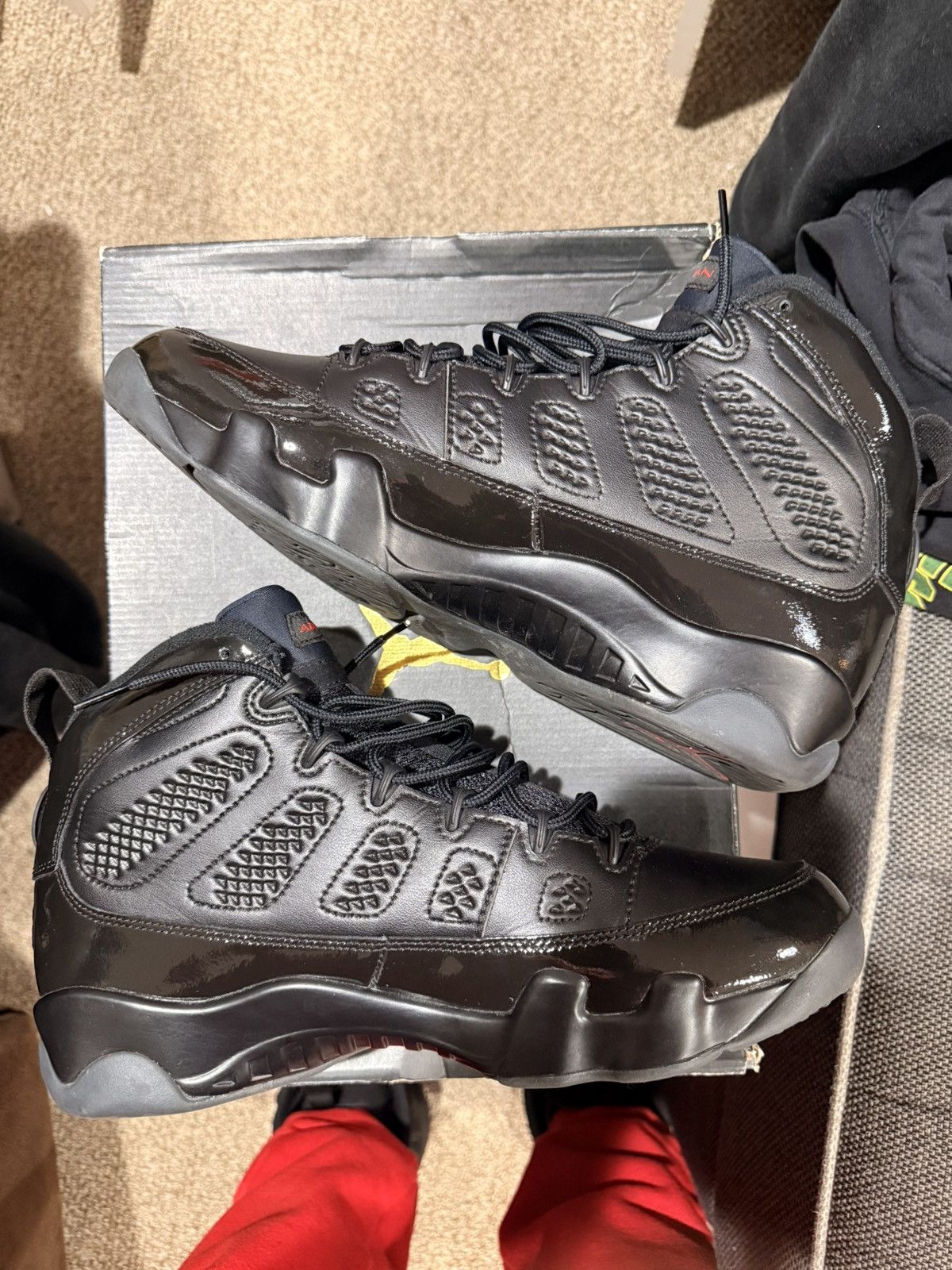 Nike Air Jordan 9 Retro Bred Patent Size US 11 / EU 44 - 3 Thumbnail