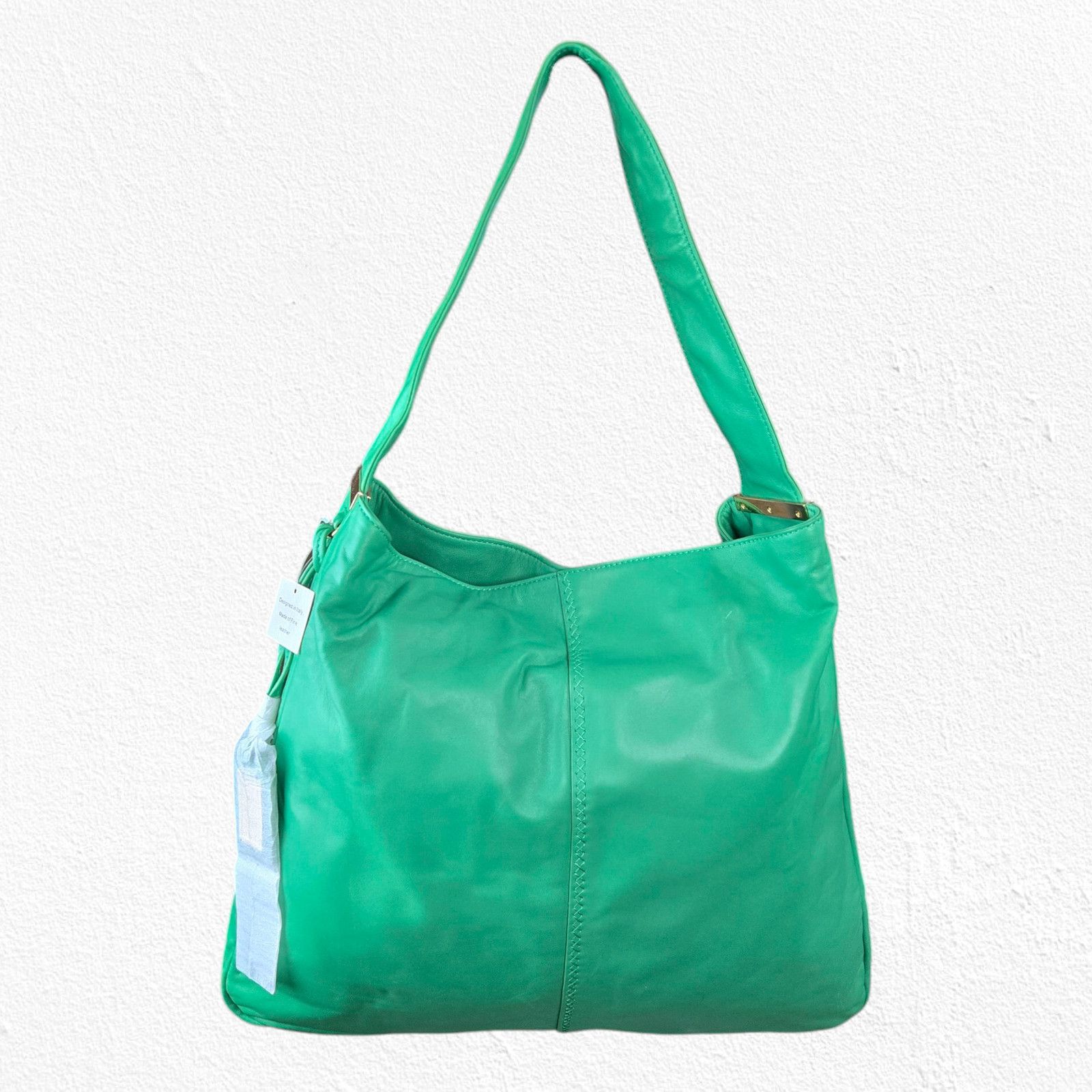 Badgley Mischka Green Leather Tote Shoulder Bag, Women's