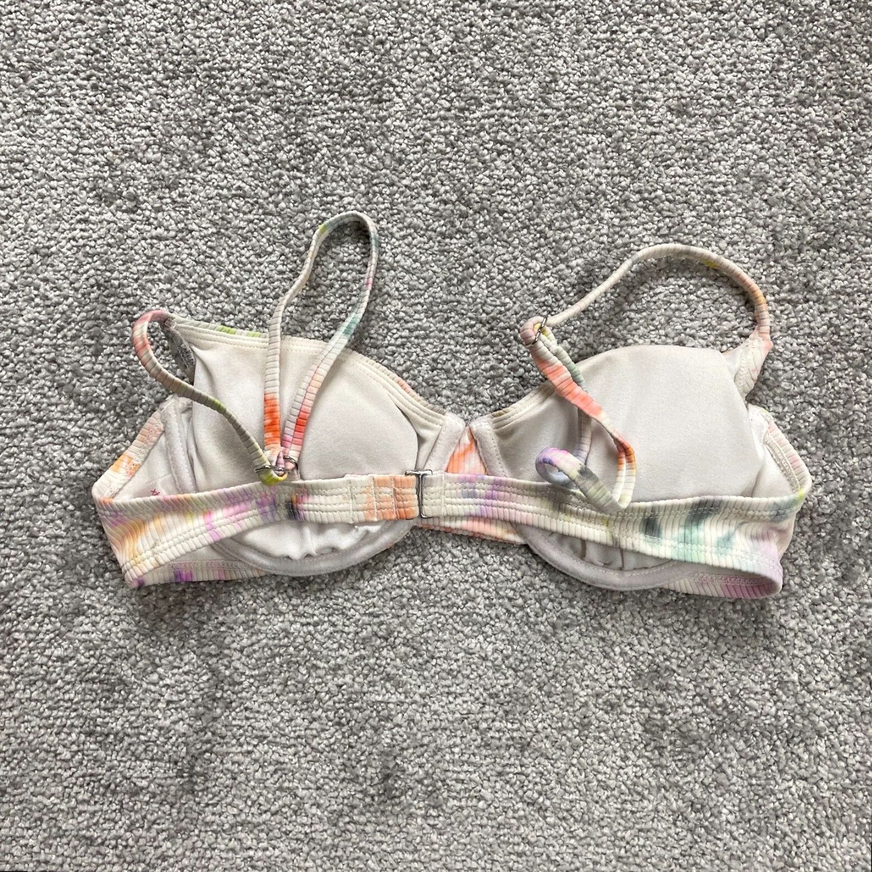 Vintage Xhilaration Women's Small Multi Tie Dye Underwired Push Up Bikini Top Beach Swimwear Size S / US 4 / IT 40 - 2 Thumbnail