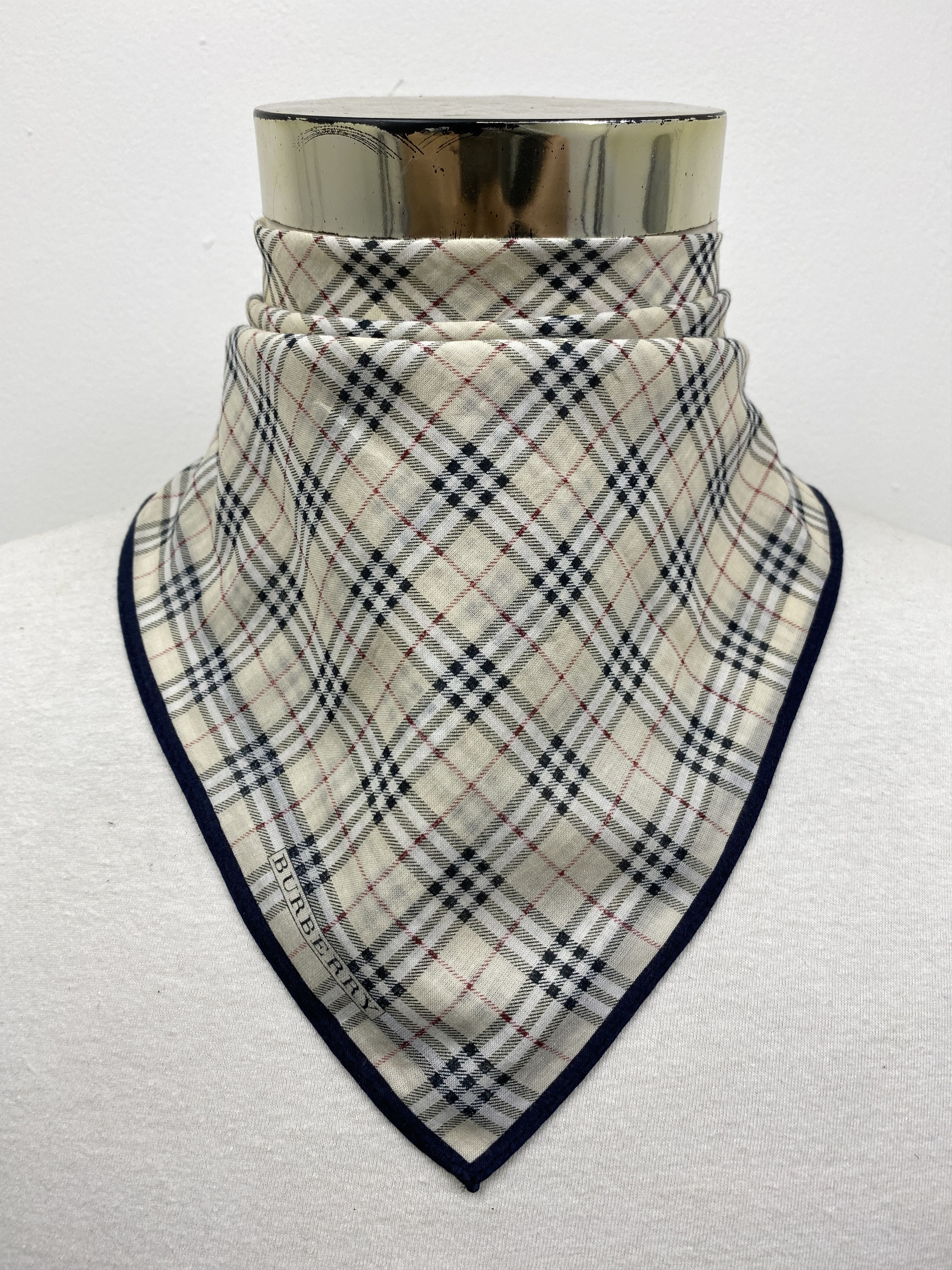 Burberry × Vintage Burberrys Handkerchief / Bandana / Neckerchief HKC0254 Size ONE SIZE - 2 Thumbnail