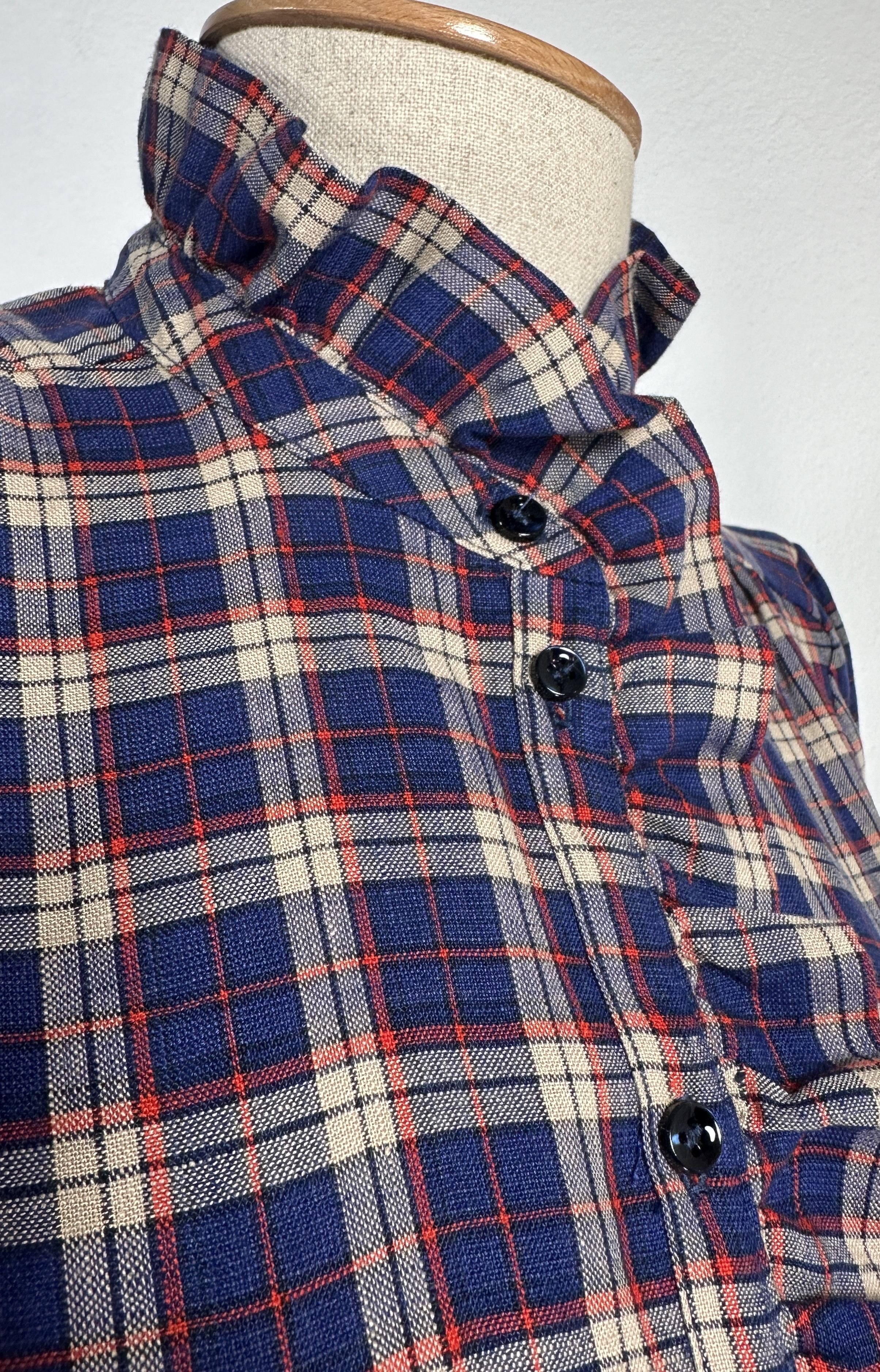 Sezane Linen Tartan Blue Shirt Size S / US 4 / IT 40 - 5 Thumbnail