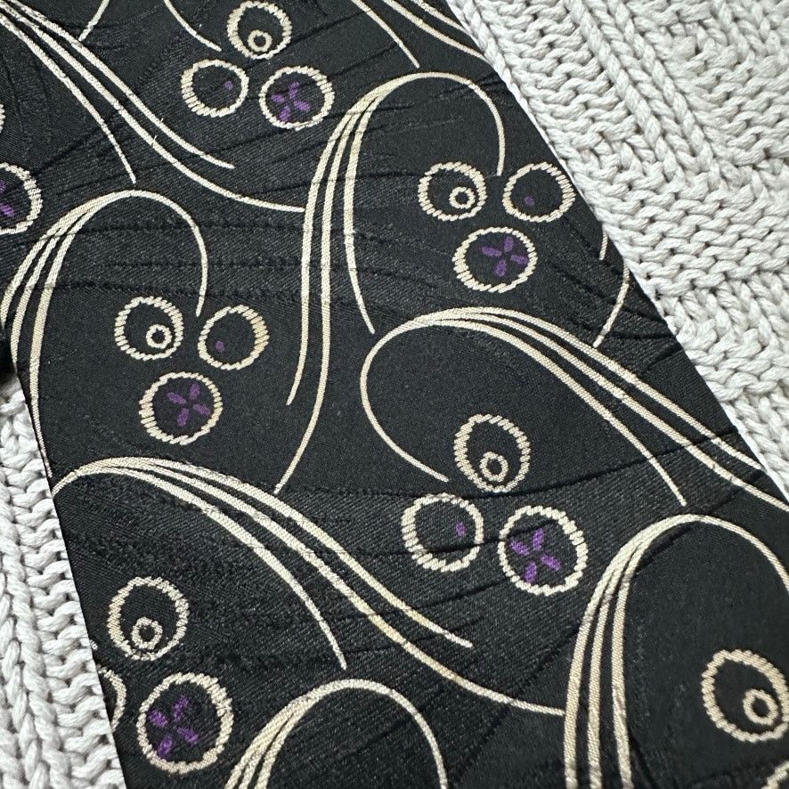 Polo Ralph Lauren Vintage Polo Ralph Lauren black abstract paisley silk tie Size ONE SIZE - 2 Thumbnail